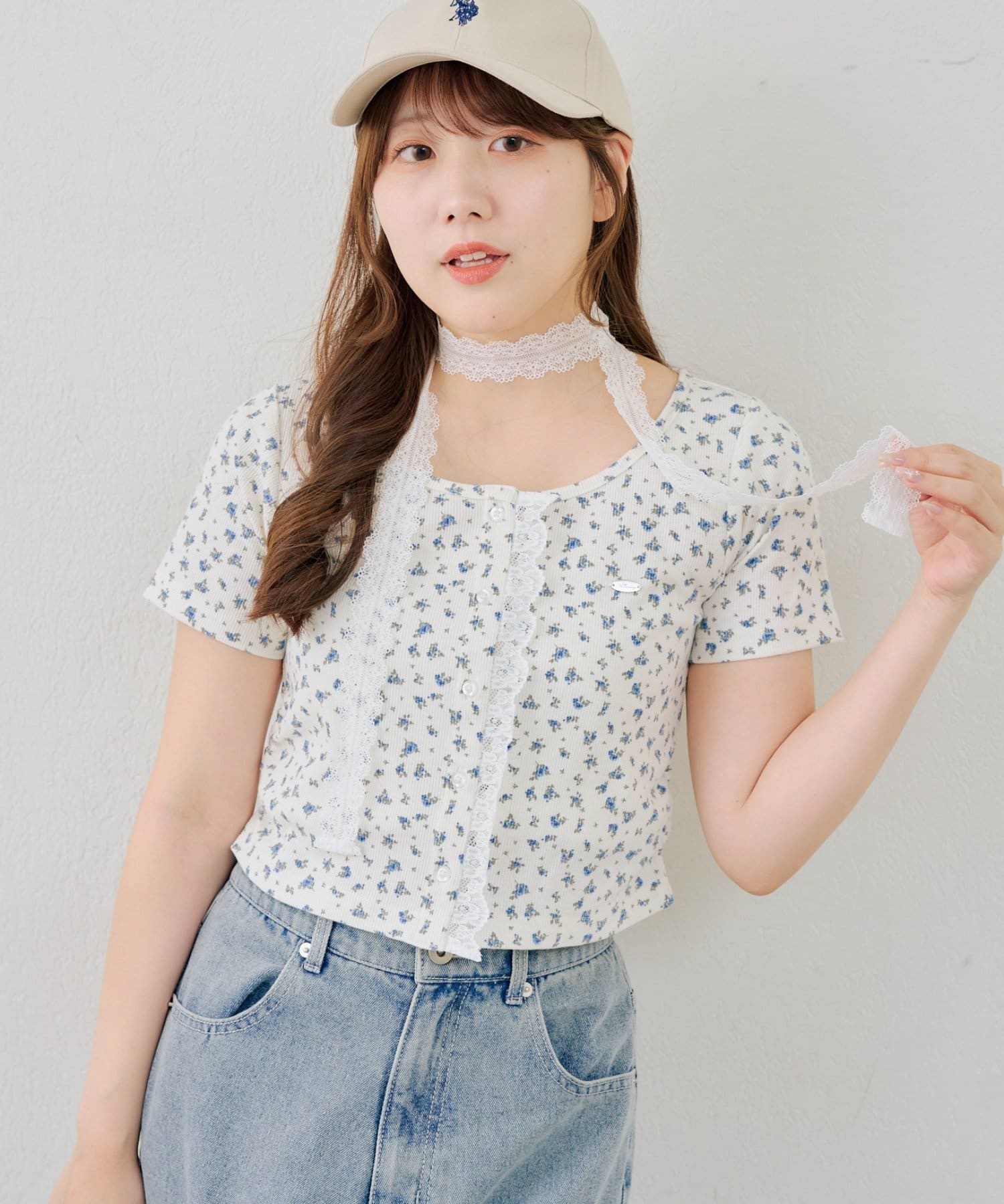 NICE CLAUP / OLIVE des OLIVE OUTLET(ナイスクラップ  / オリーブ デ オリーブ アウトレット) 【continuer】裾ドロストレースカーデ