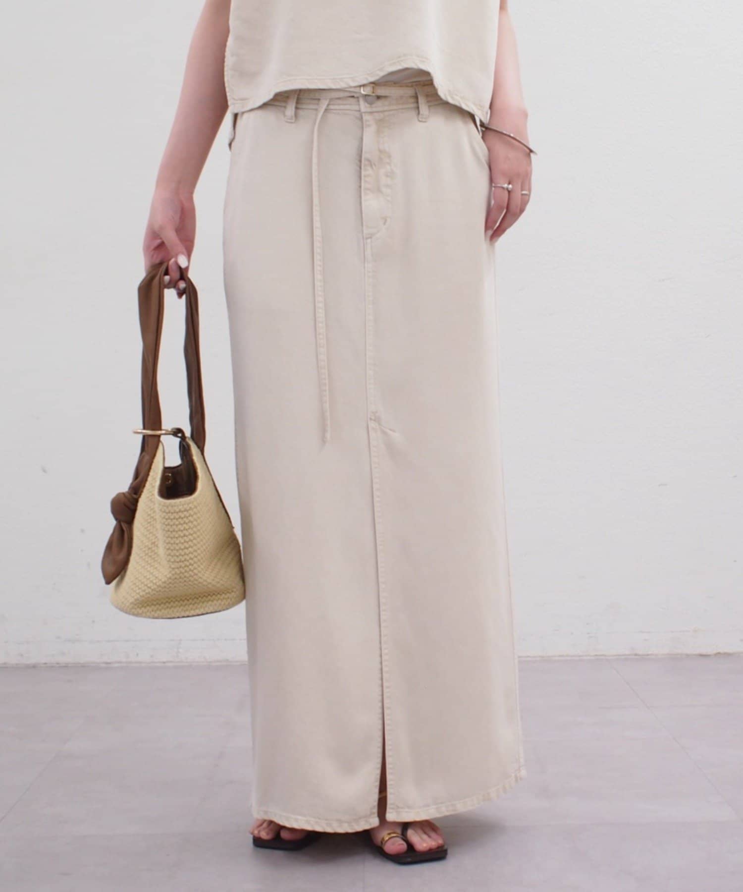 LOUNGEDRESS(ラウンジドレス) 《セットアップ着用可》リヨセルタイトスカート