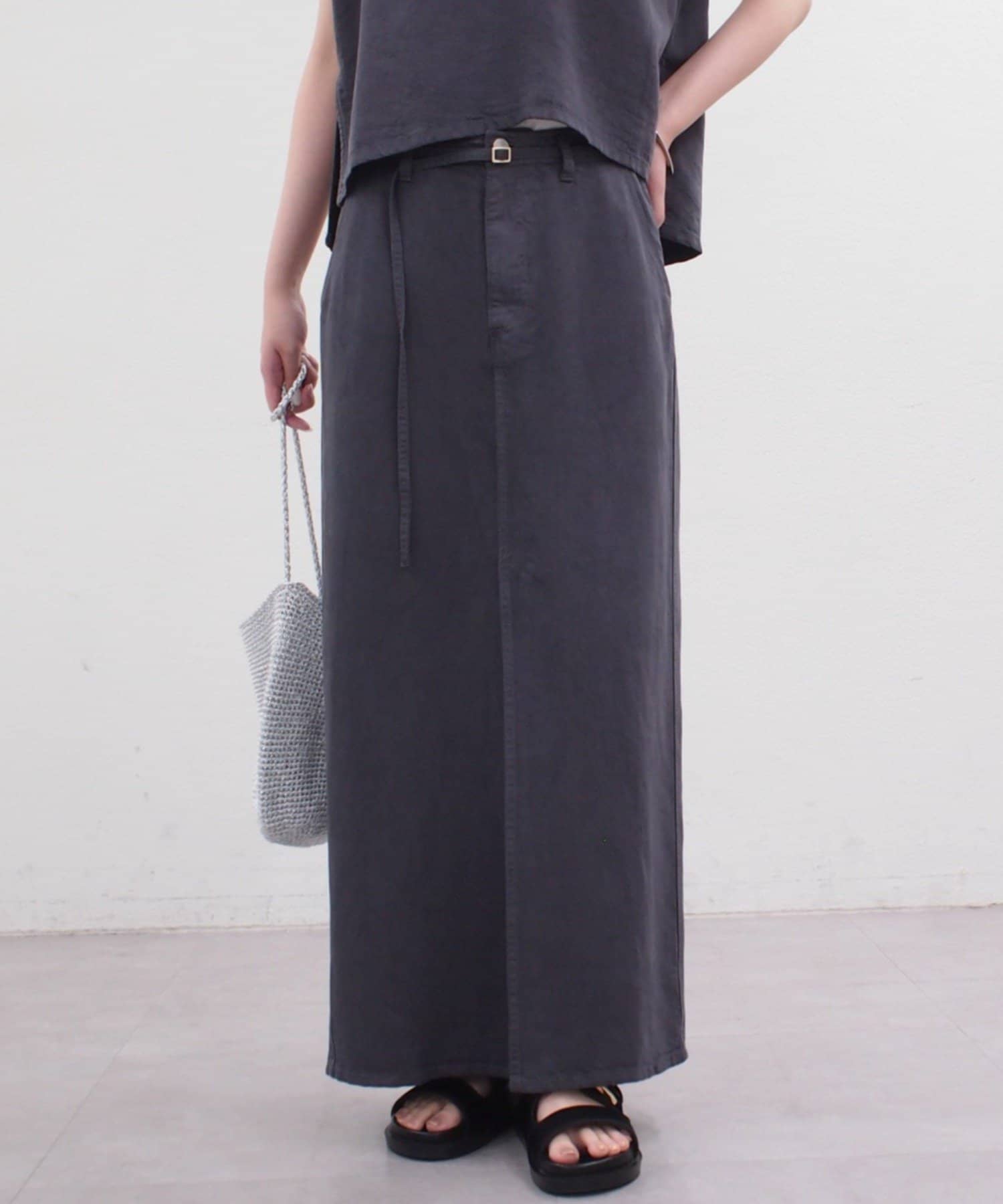 LOUNGEDRESS(ラウンジドレス) 《セットアップ着用可》リヨセルタイトスカート
