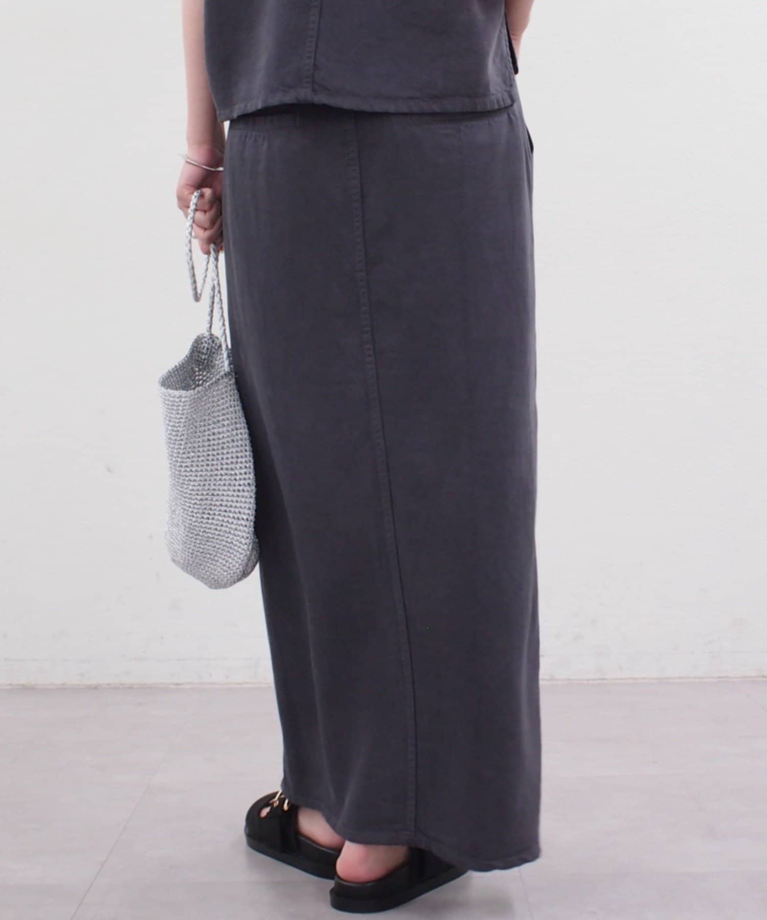 LOUNGEDRESS(ラウンジドレス) 《セットアップ着用可》リヨセルタイトスカート