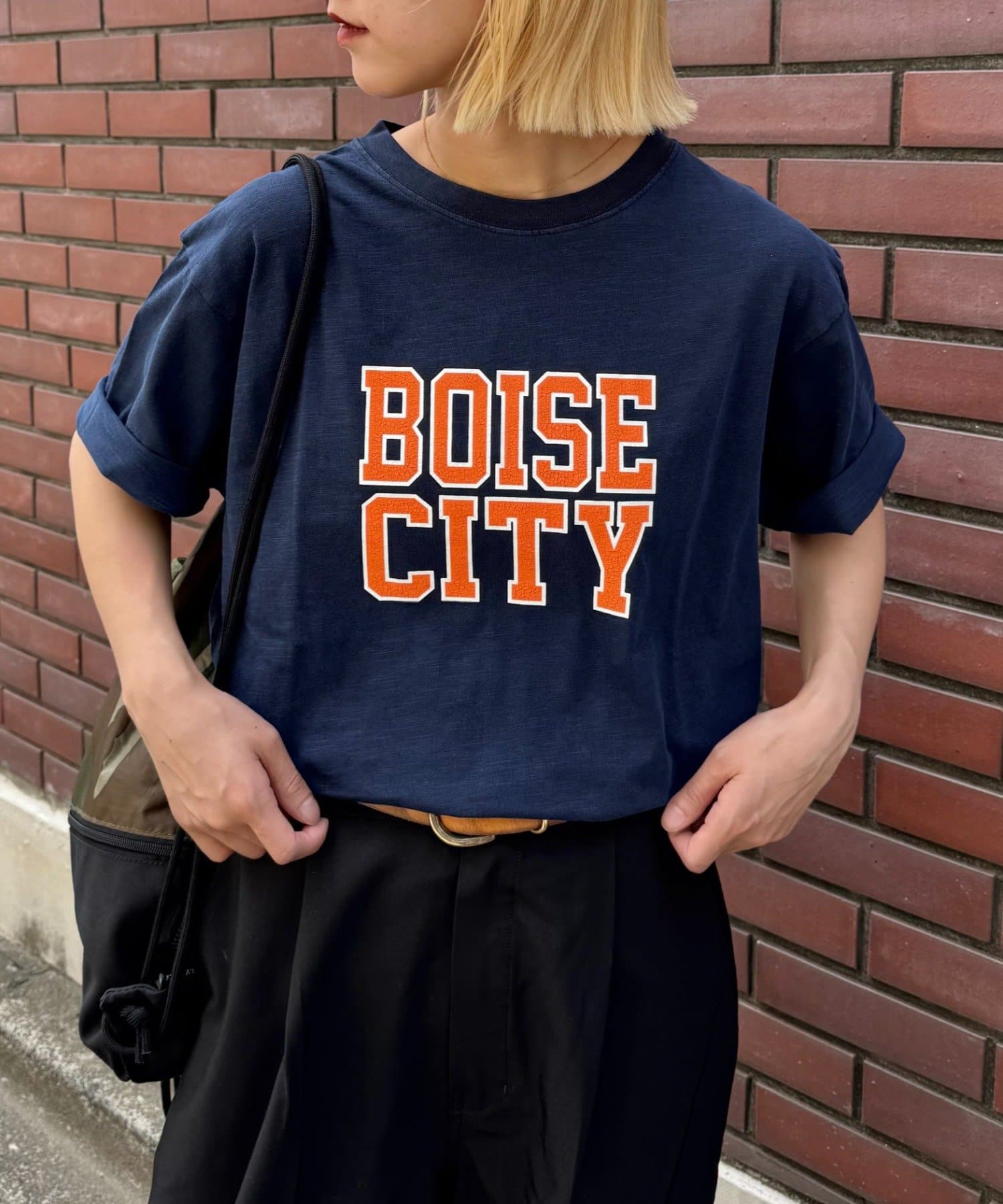 CIAOPANIC TYPY(チャオパニックティピー) 【UNISEX】ピグメント加工スラブカレッジロゴTEE
