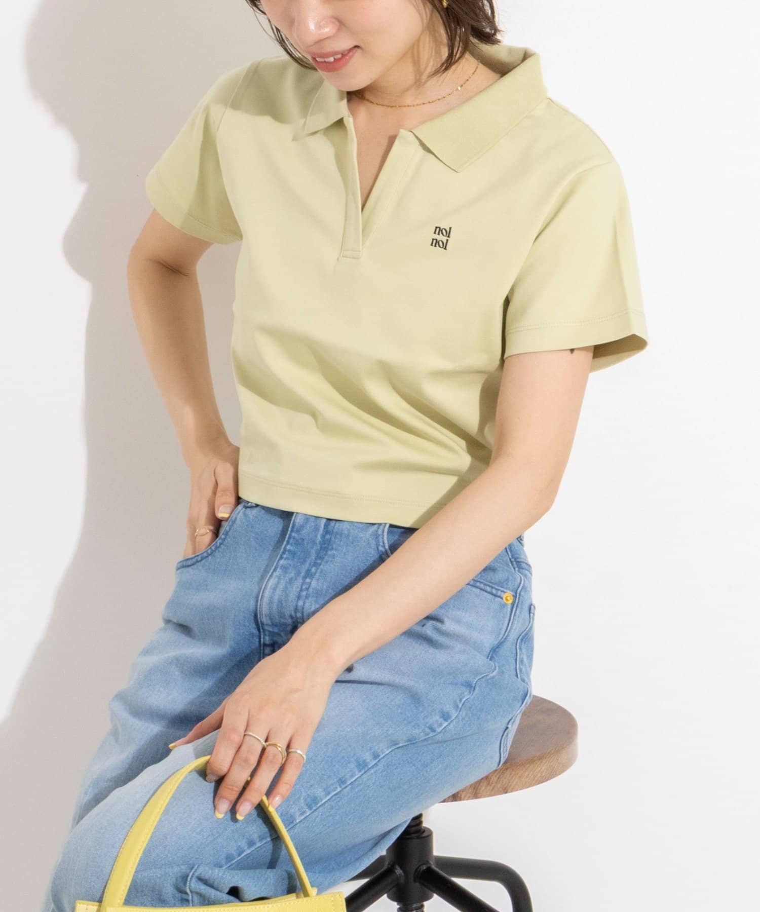 NOLLEY'S(ノーリーズ) 【nolnol/ノルノル】ウォッシャブルスキッパーショートポロTee