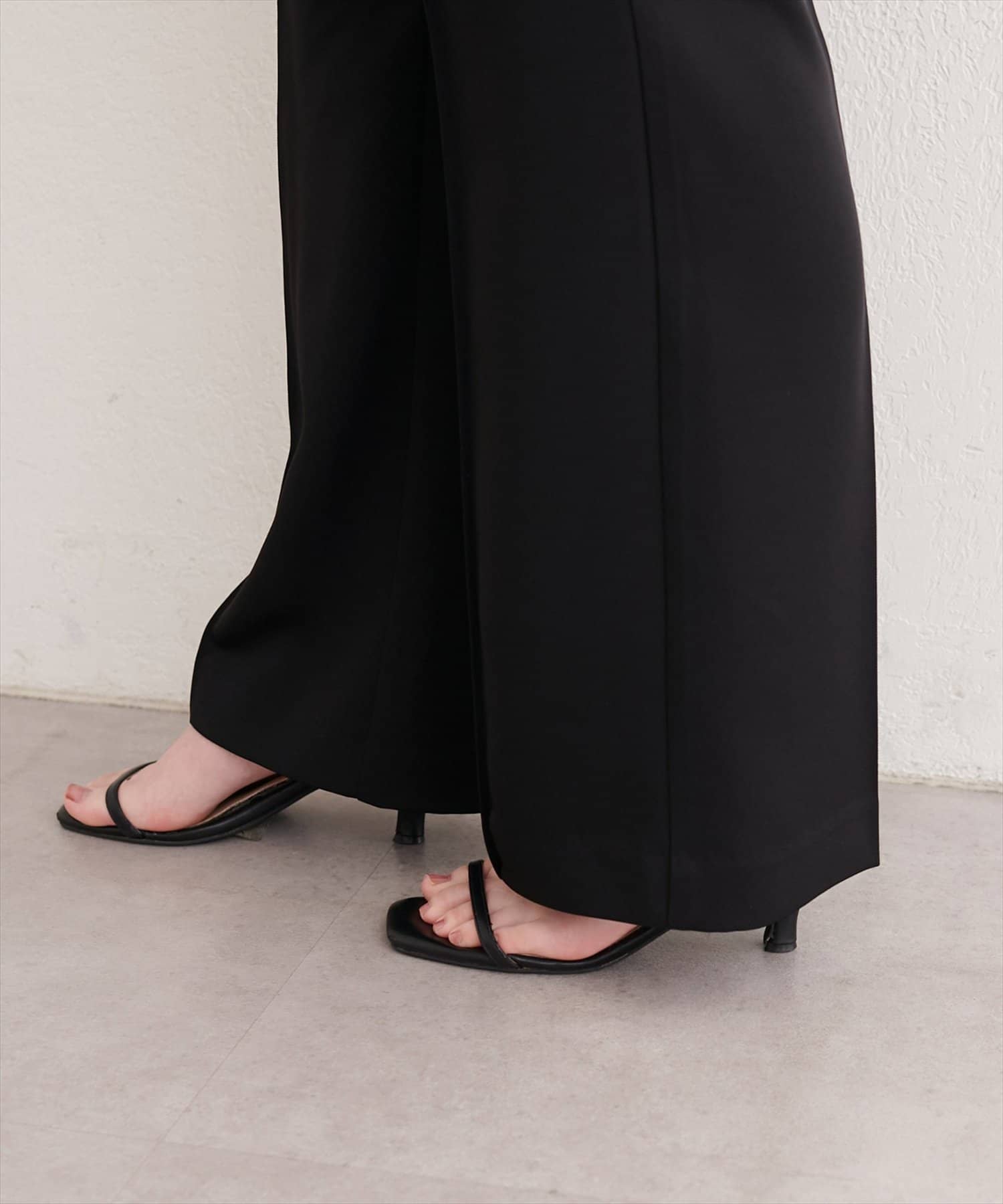 natural couture(ナチュラルクチュール) 〈osono〉美シルエットハイウエストベルト付きパンツ