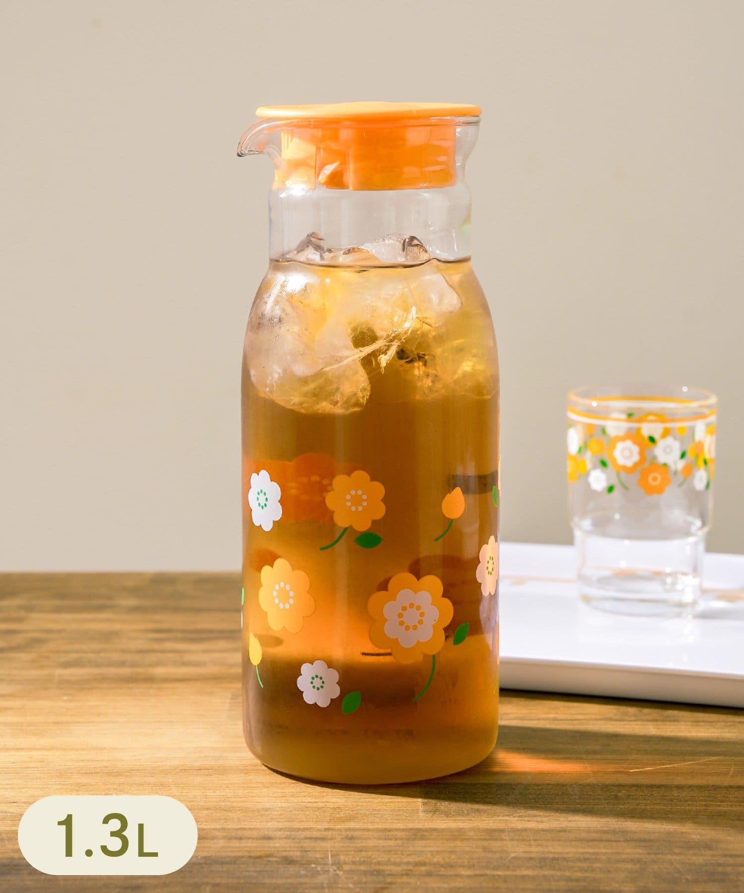 3COINS(スリーコインズ) ガラスウォーターボトル：1.3L