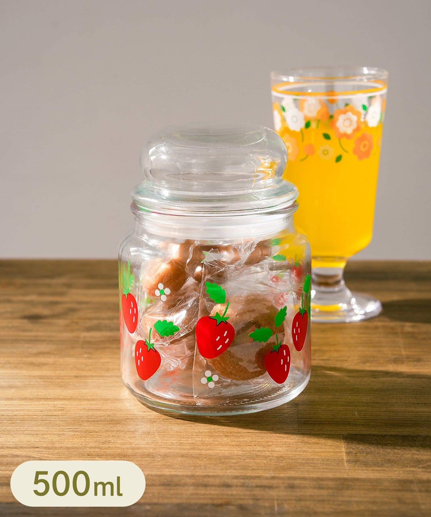 3COINS(スリーコインズ) ガラスキャニスター：500ml