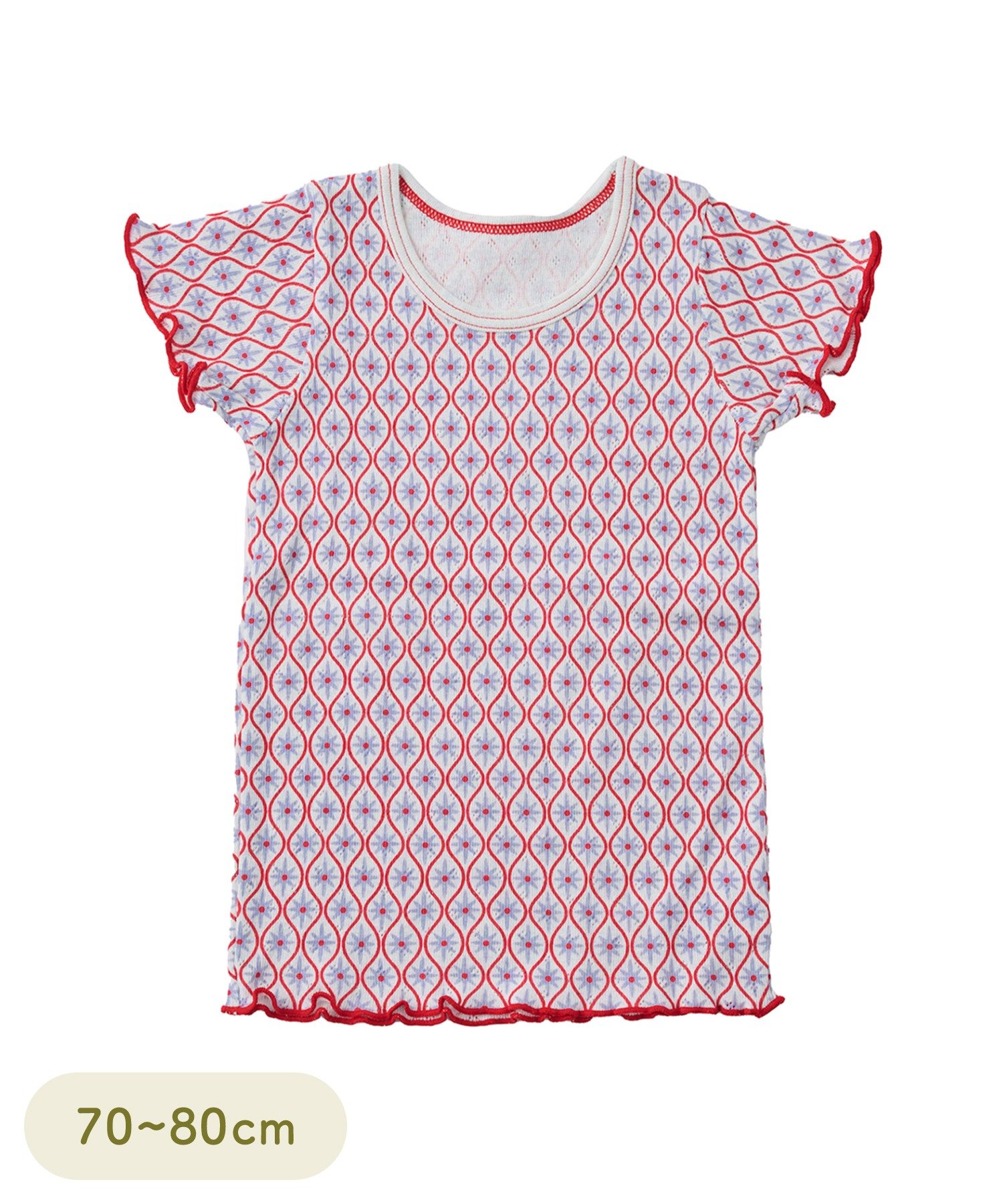 3COINS(スリーコインズ) 針抜きメローＴシャツ：70～80cm