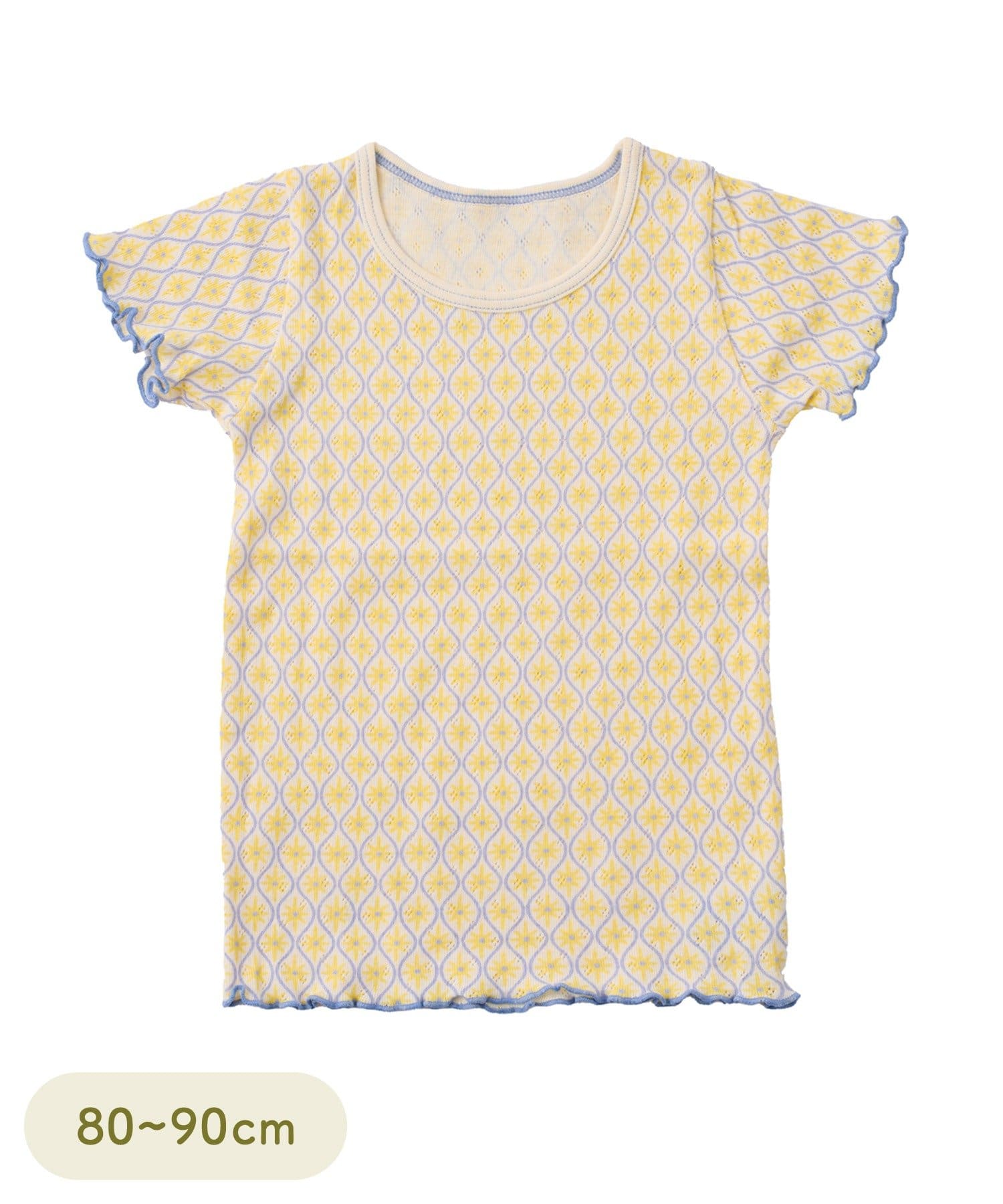 3COINS(スリーコインズ) 針抜きメローＴシャツ：80～90cm