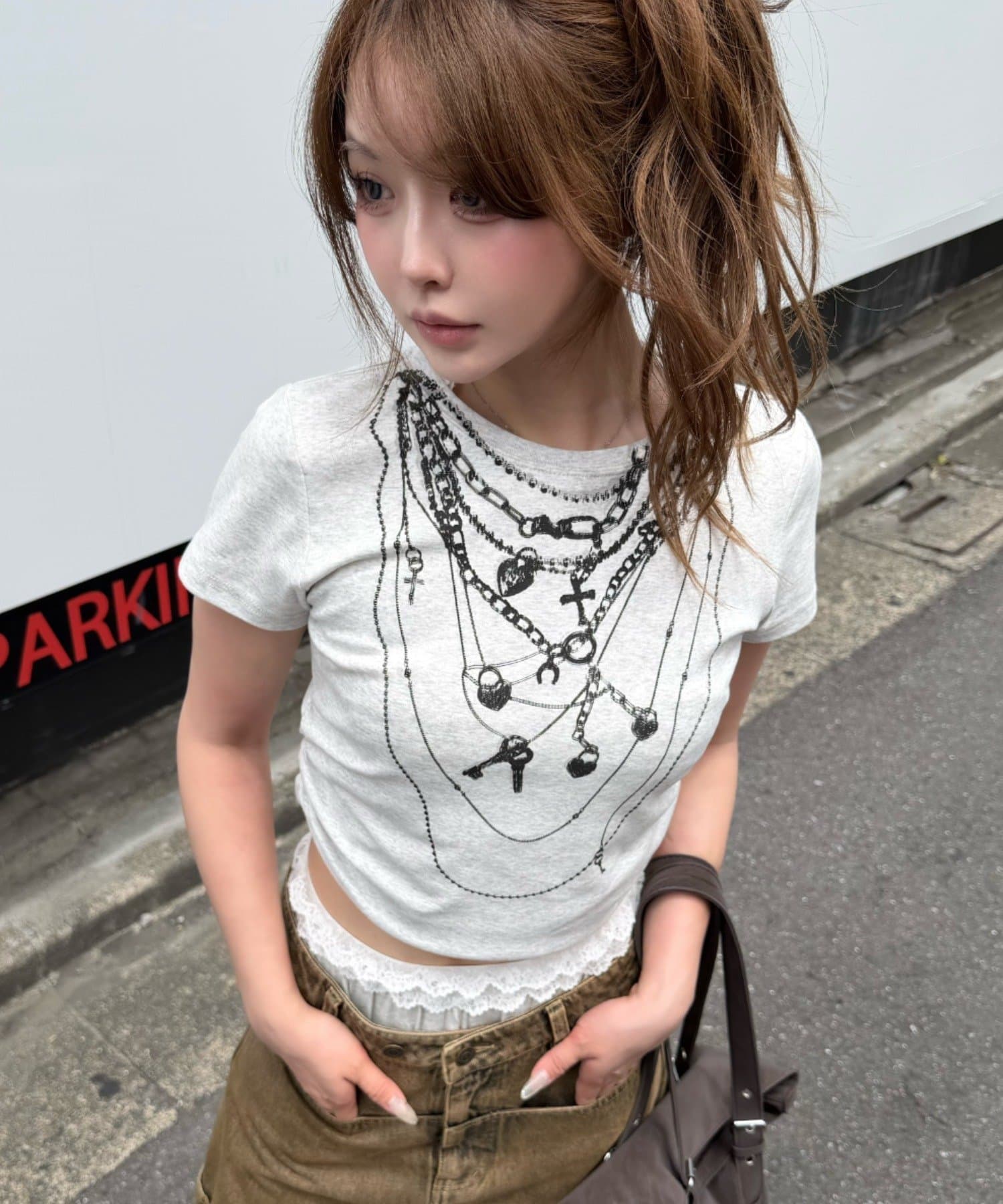 RAY CASSIN(レイカズン) だまし絵Tシャツ / プリントTシャツ