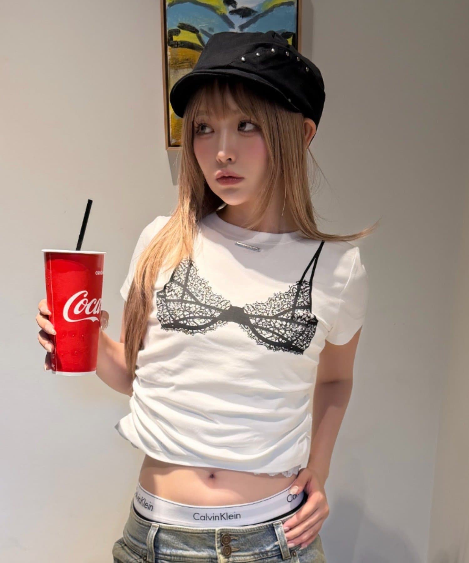 RAY CASSIN(レイカズン) だまし絵Tシャツ / プリントTシャツ