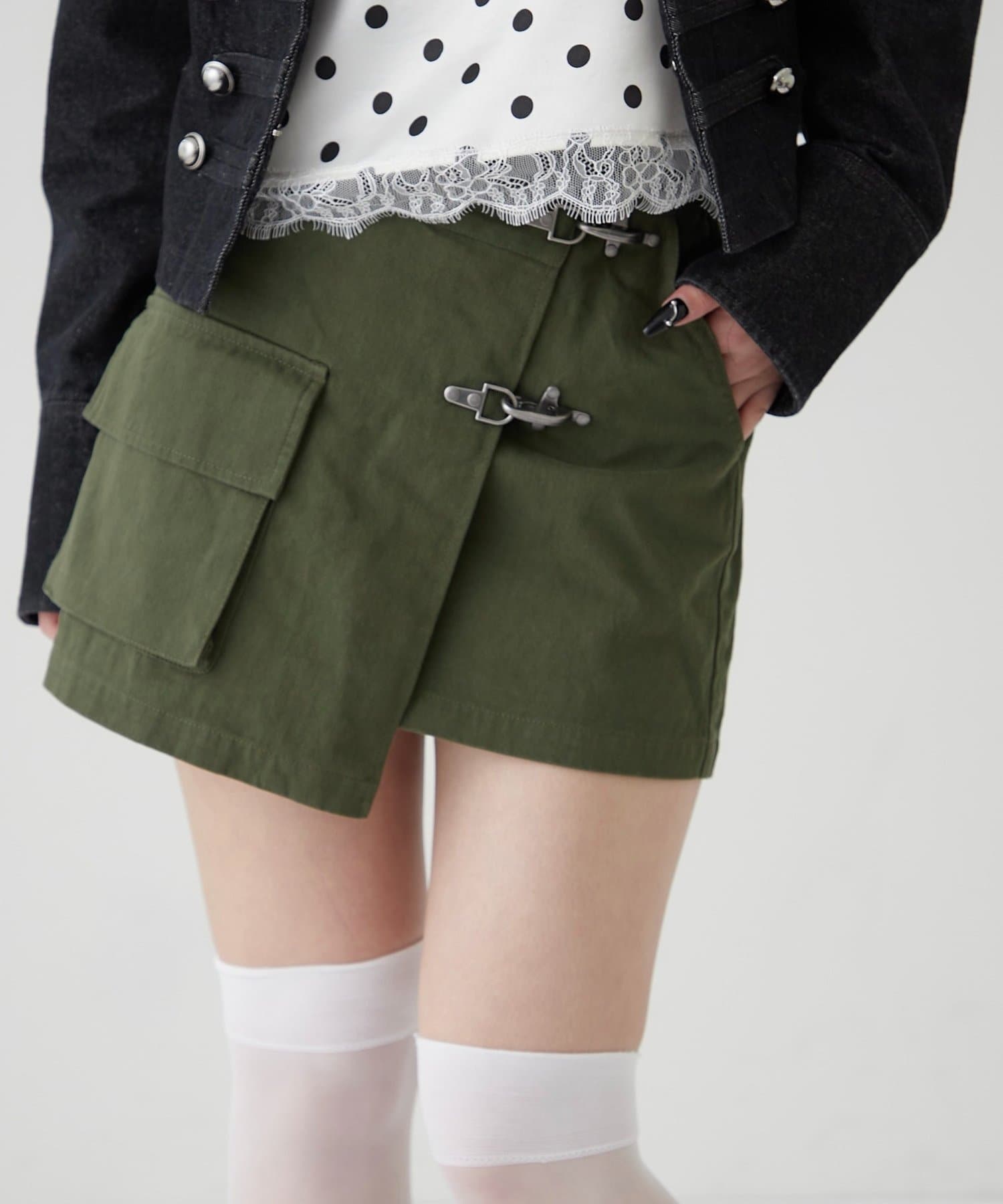 OUTLET(アウトレット) 【WHO'S WHO gallery】ファイヤーマンミリタリーラップスカート