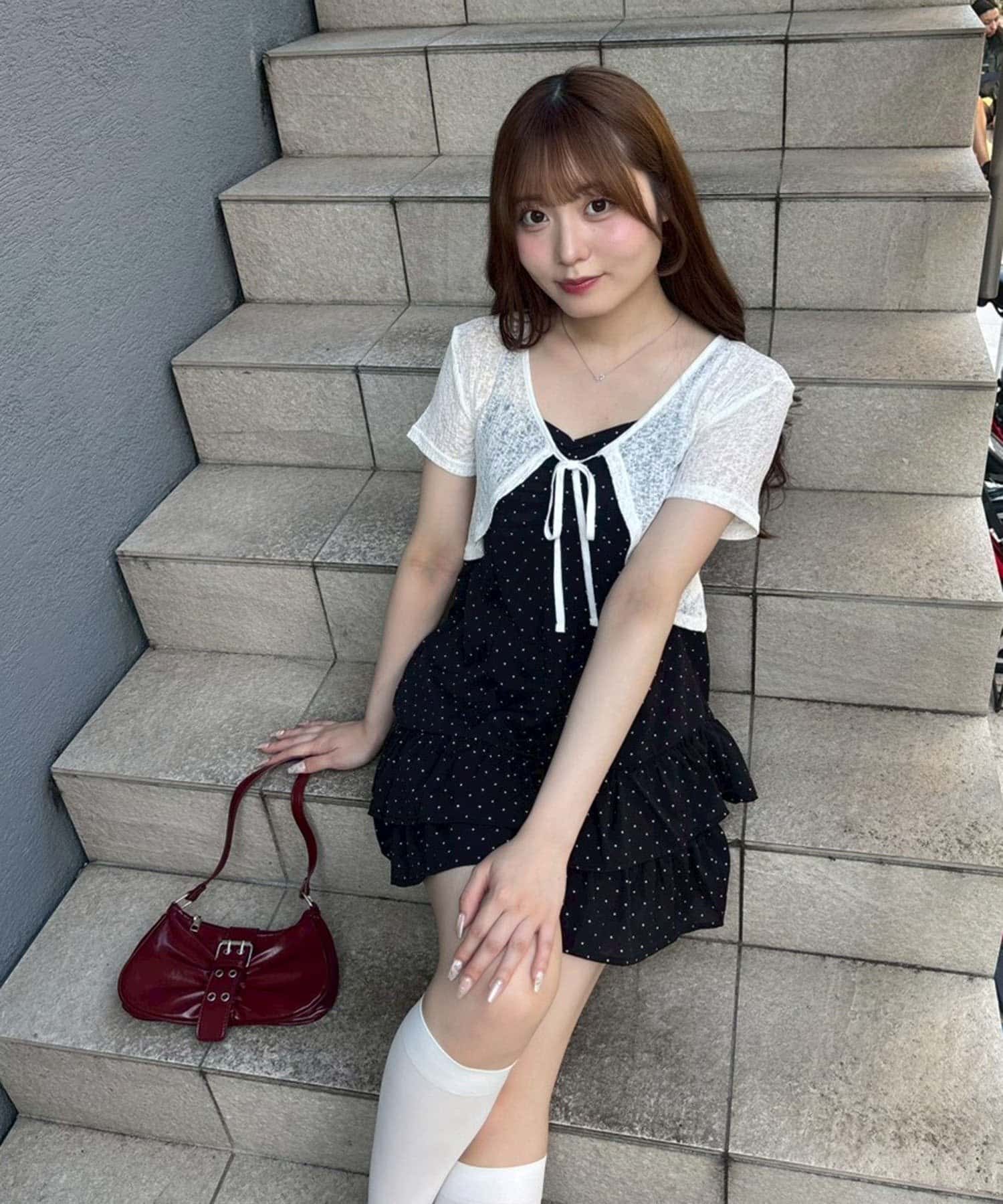 NICE CLAUP / OLIVE des OLIVE OUTLET(ナイスクラップ  / オリーブ デ オリーブ アウトレット) 【ANOTHER BRANCH】【セットアイテム】ボレロ+ティアードワンピース