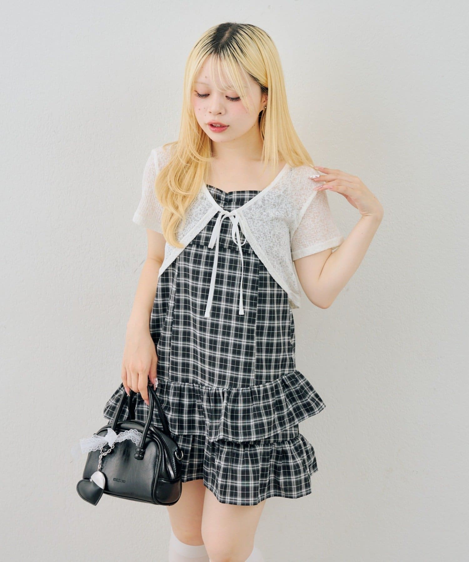 NICE CLAUP / OLIVE des OLIVE OUTLET(ナイスクラップ  / オリーブ デ オリーブ アウトレット) 【ANOTHER BRANCH】【セットアイテム】ボレロ+ティアードワンピース
