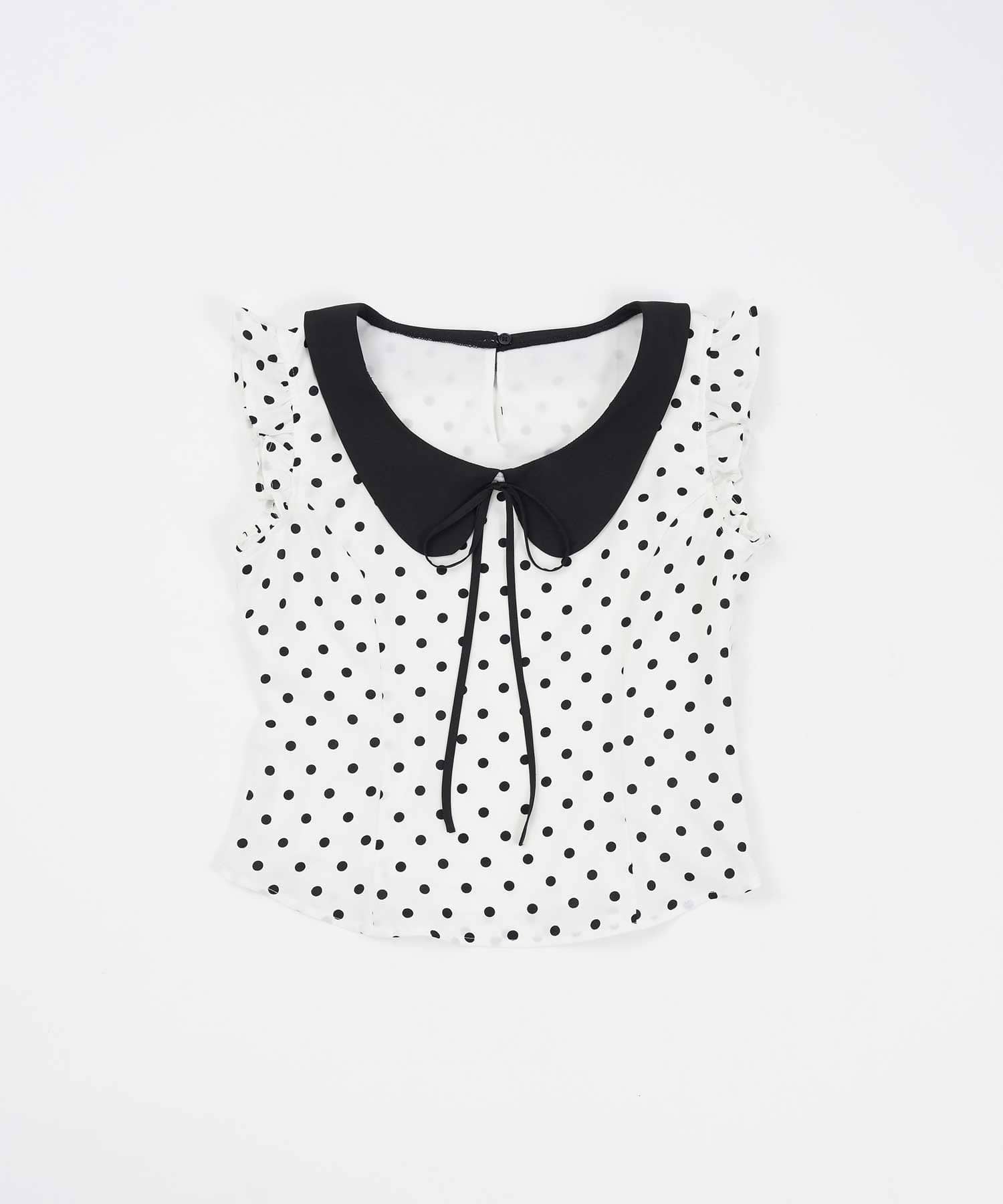 Belle Charme(ベルシャルム) Big Collar Sleeveless Blouse