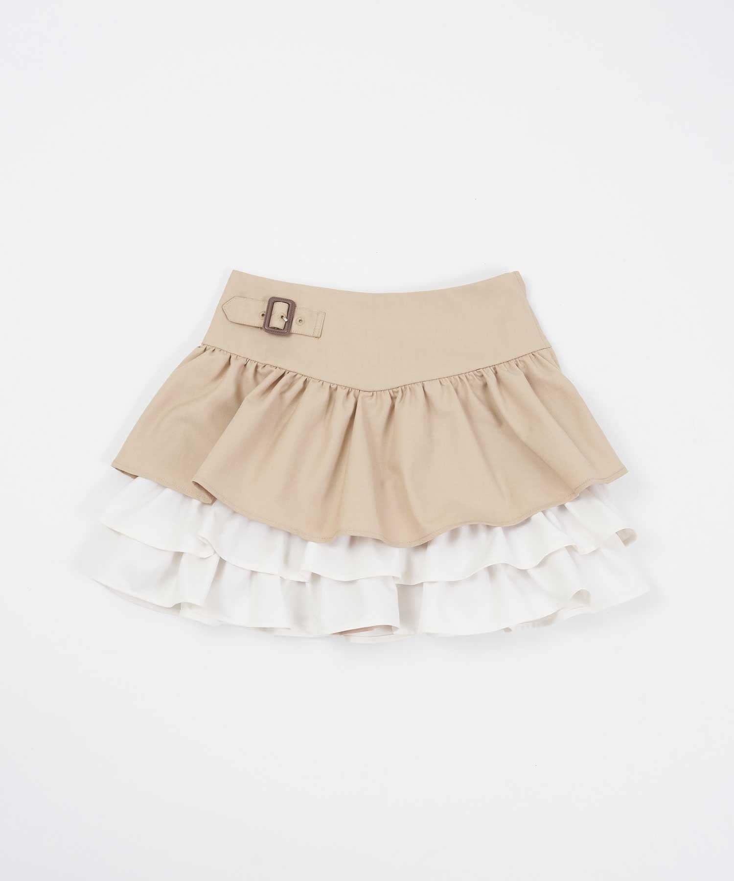 Belle Charme(ベルシャルム) Color Block Tiered Skirt