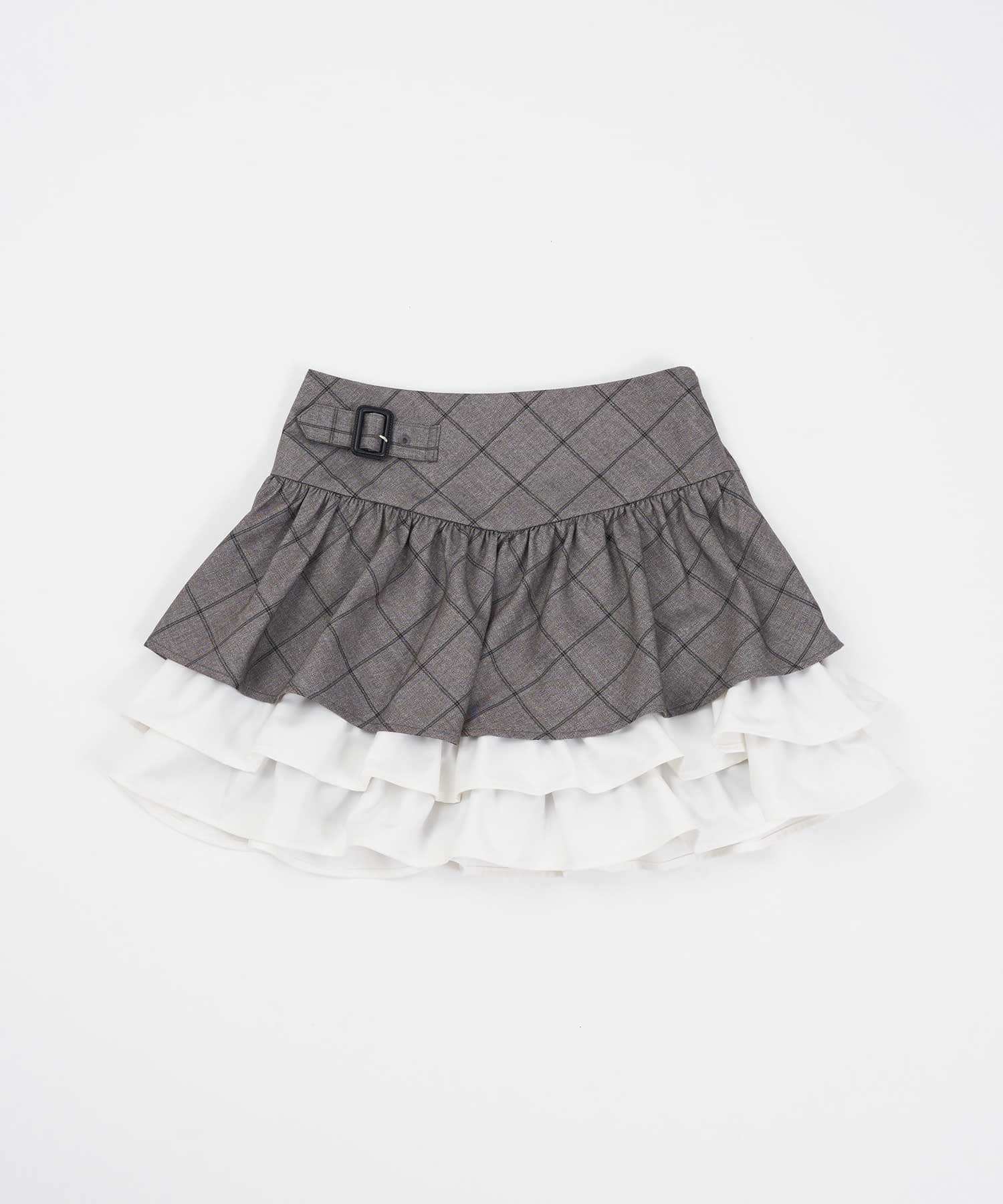 Belle Charme(ベルシャルム) Color Block Tiered Skirt