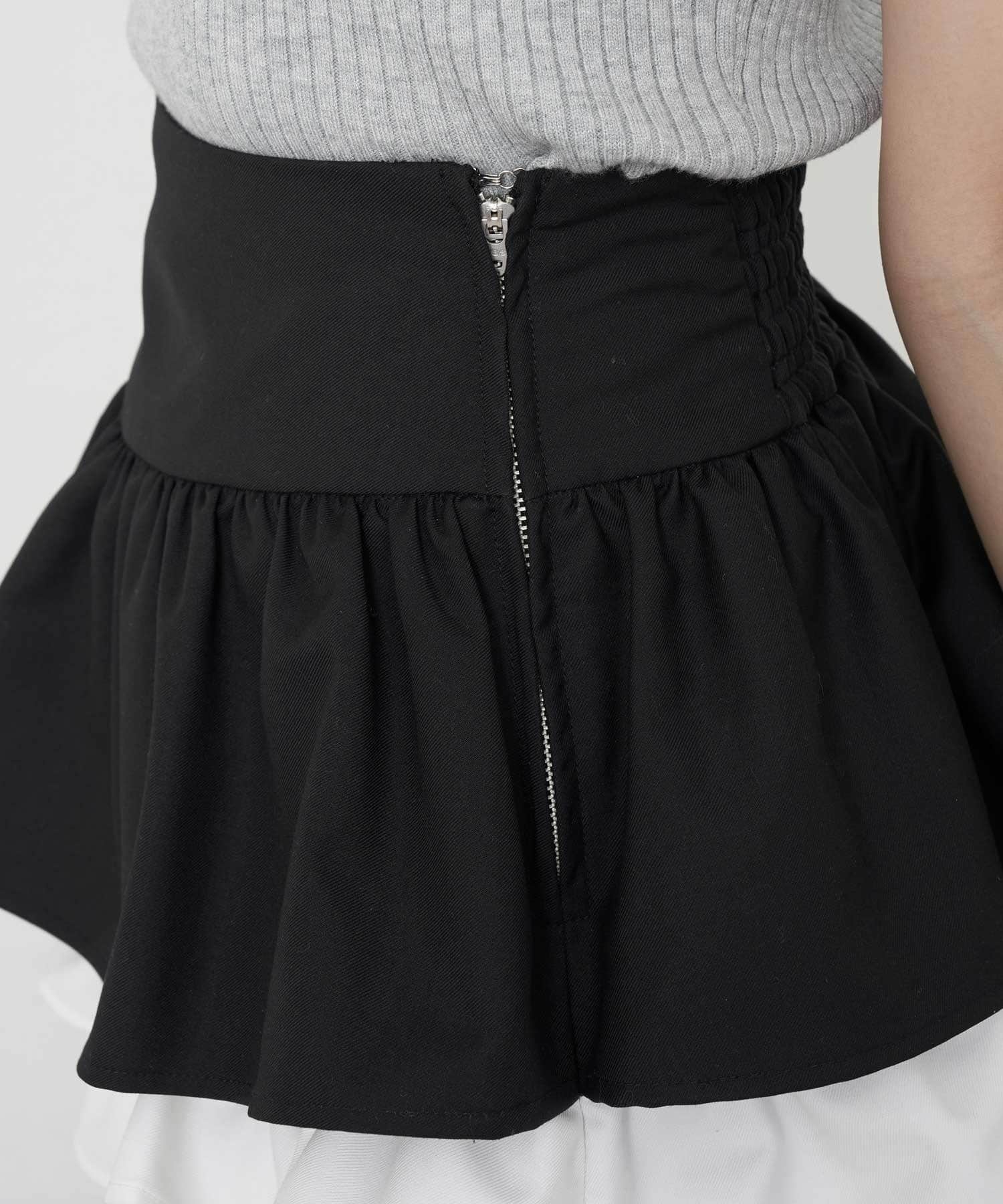 Belle Charme(ベルシャルム) Color Block Tiered Skirt