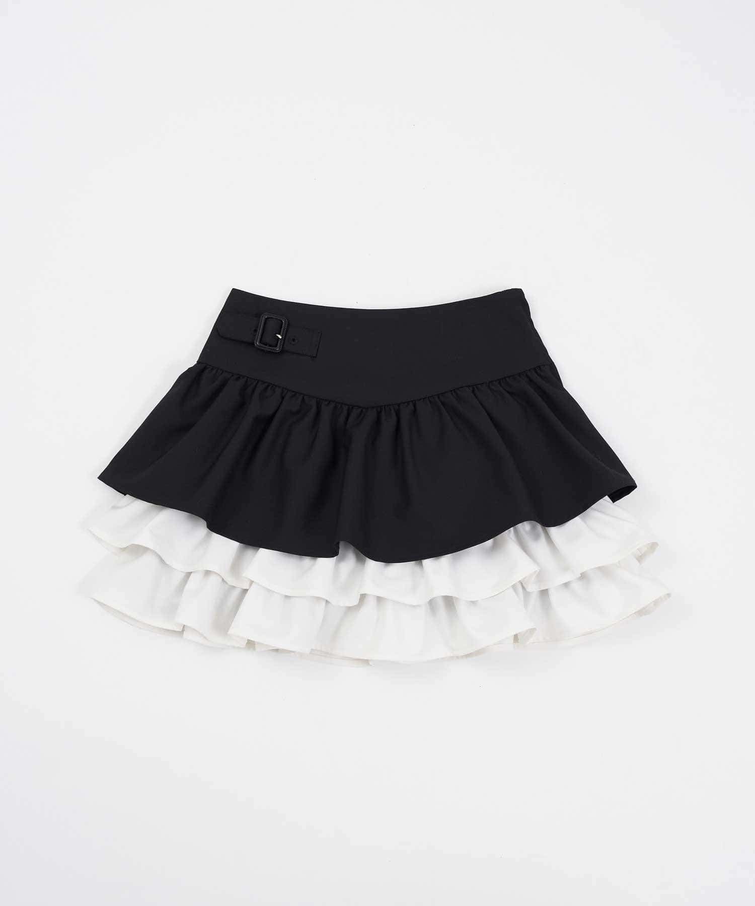 Belle Charme(ベルシャルム) Color Block Tiered Skirt