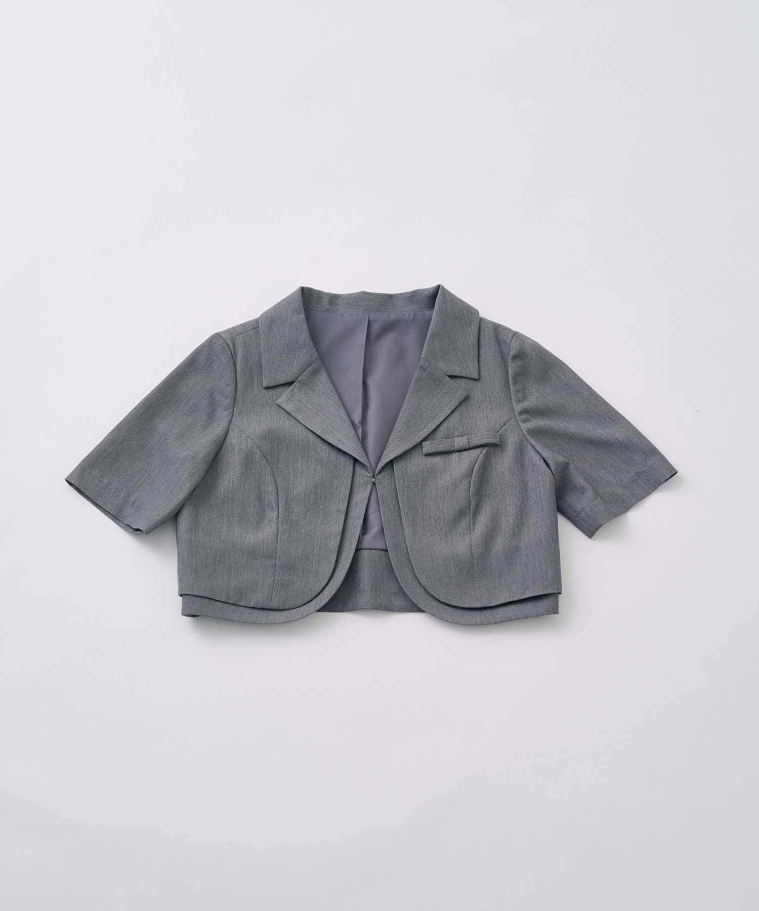 Belle Charme(ベルシャルム) Mini Ribbon Short Sleeve Jacket