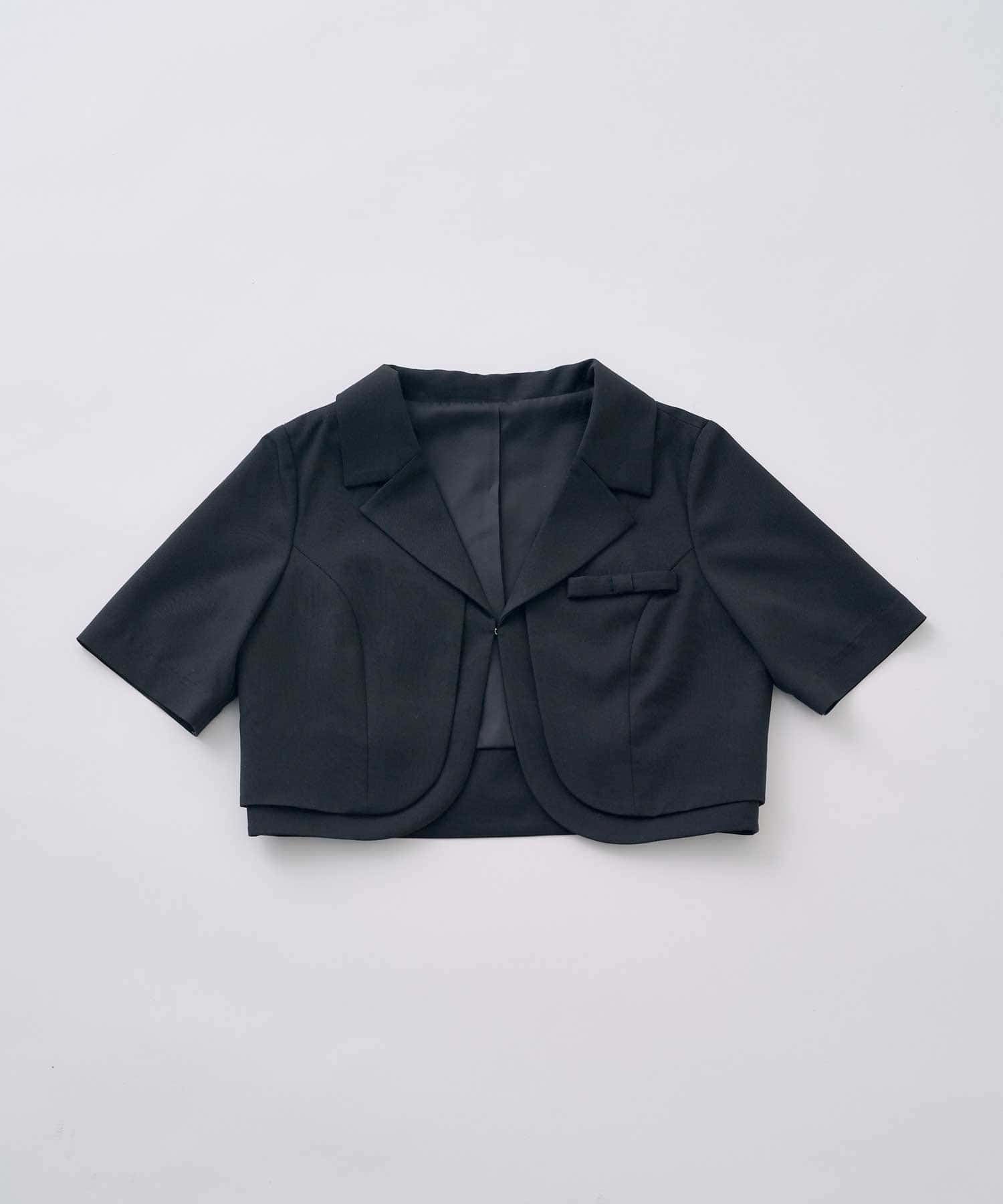 Belle Charme(ベルシャルム) Mini Ribbon Short Sleeve Jacket