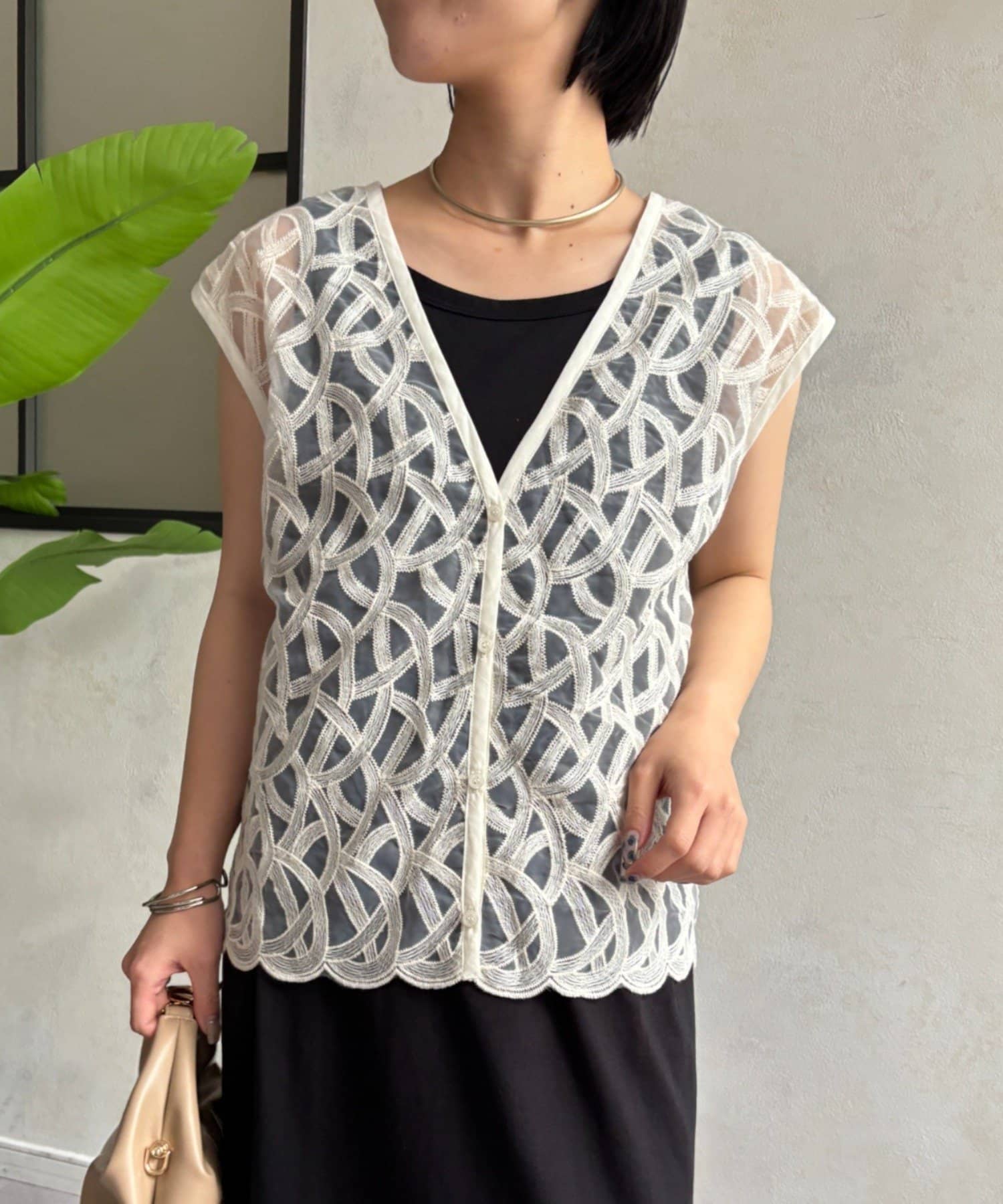 Jena　espace merveilleux(ジェナ　エスパスメルヴェイユ) 刺繍レースセットワンピース