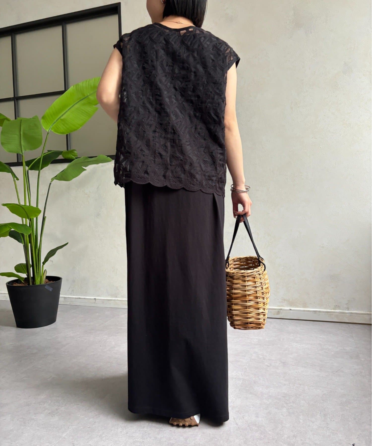 Jena　espace merveilleux(ジェナ　エスパスメルヴェイユ) 刺繍レースセットワンピース