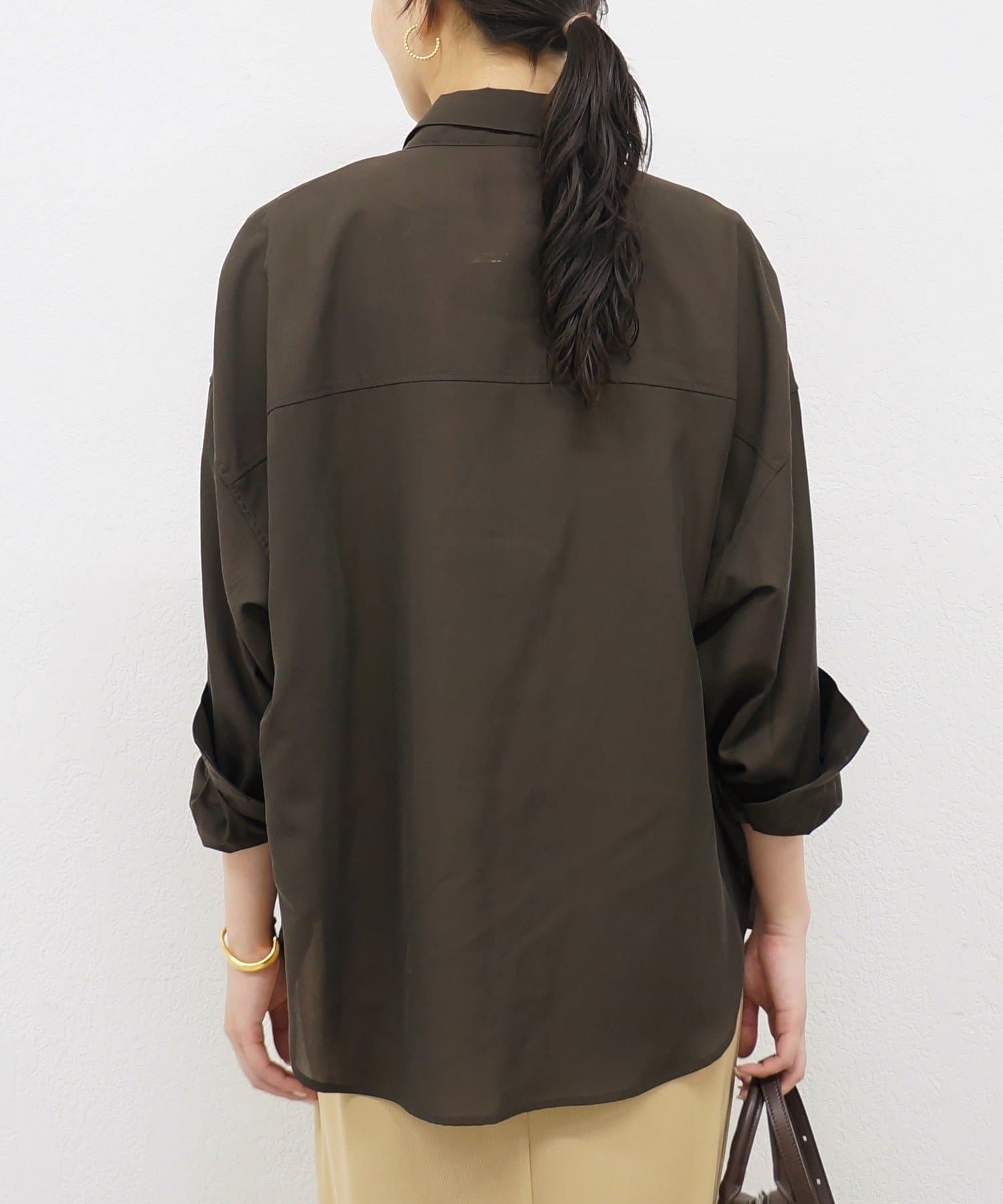 LOUNGEDRESS(ラウンジドレス) ≪オフィスカジュアル対応≫リヨセルシャツ
