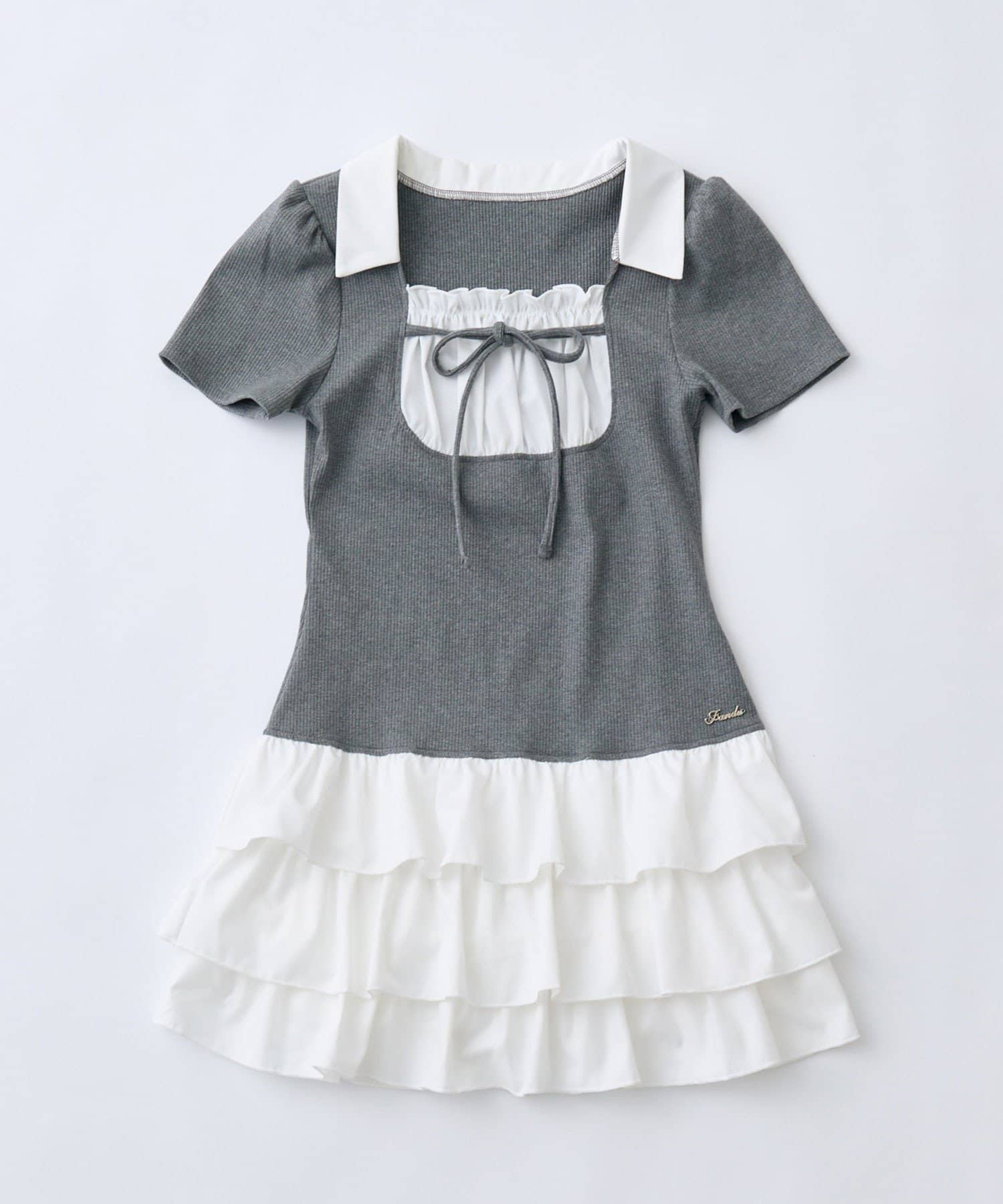 OLIVE des OLIVE(オリーブ デ オリーブ) レイヤード風ティアードワンピ