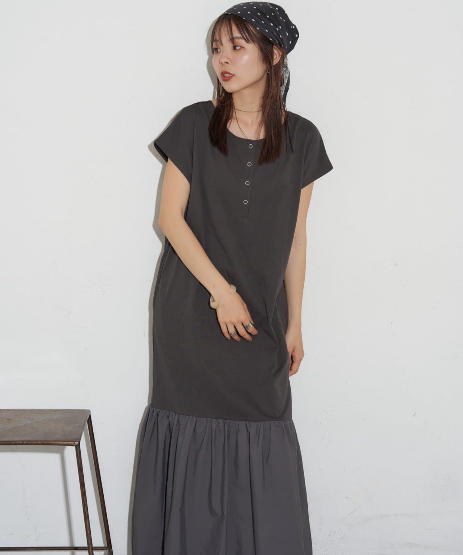 CIAOPANIC TYPY(チャオパニックティピー) 【KAIRI企画】汗染み防止加工付き2WAYヘンリーワンピ