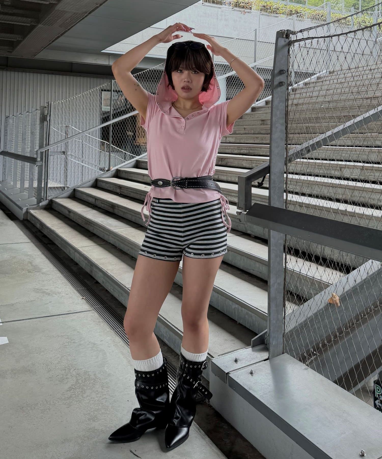 mline(エムライン) [mline]ハトメミニパンツ