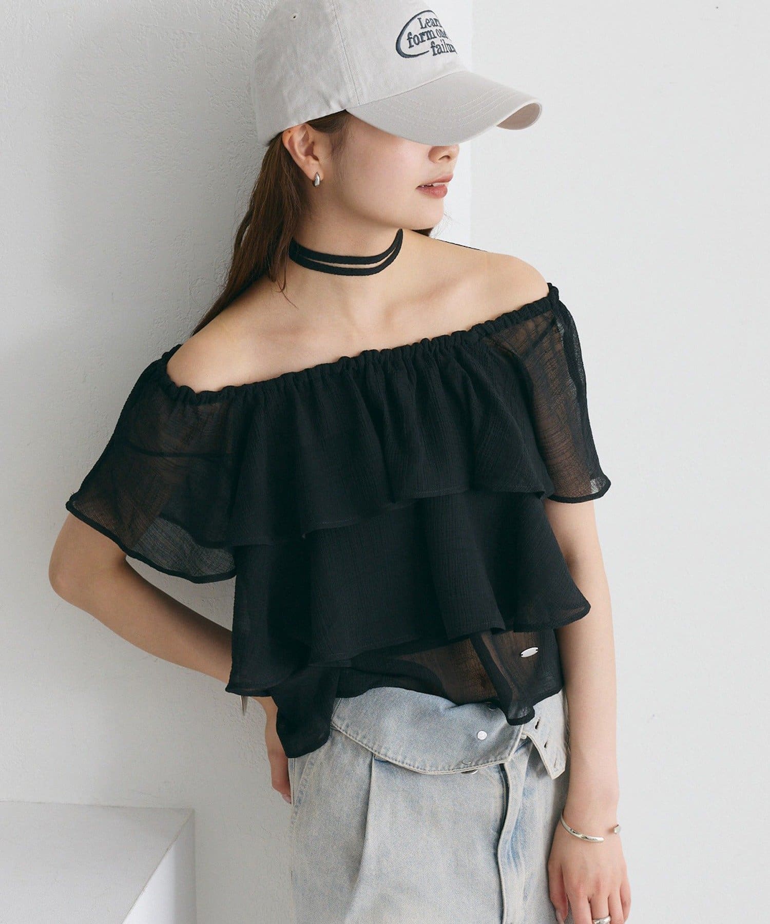 mystic(ミスティック) 【4日間限定15%OFF】フリルティアードブラウス
