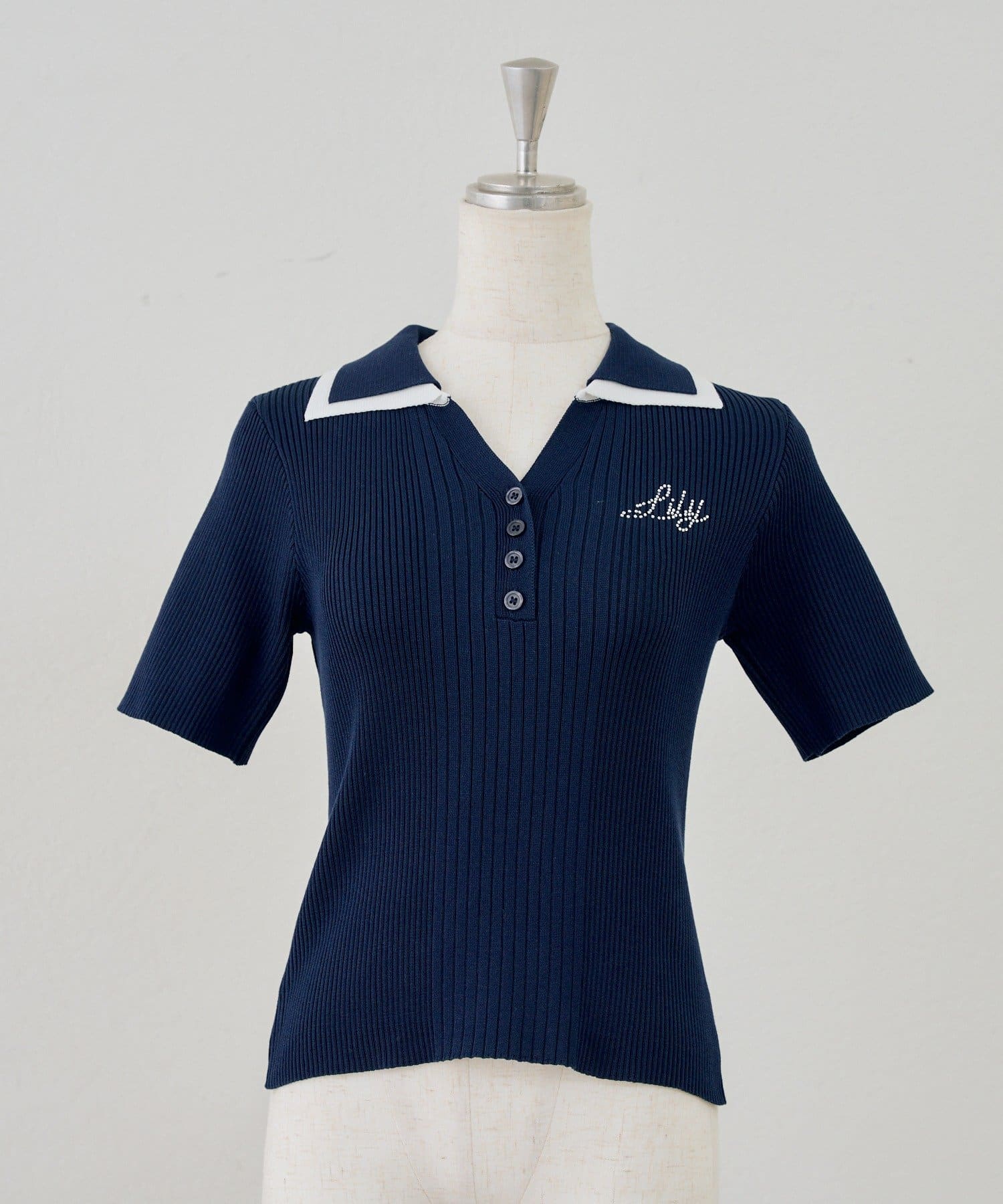 NICE CLAUP / OLIVE des OLIVE OUTLET(ナイスクラップ  / オリーブ デ オリーブ アウトレット) 【continuer】2枚衿スキッパーポロ
