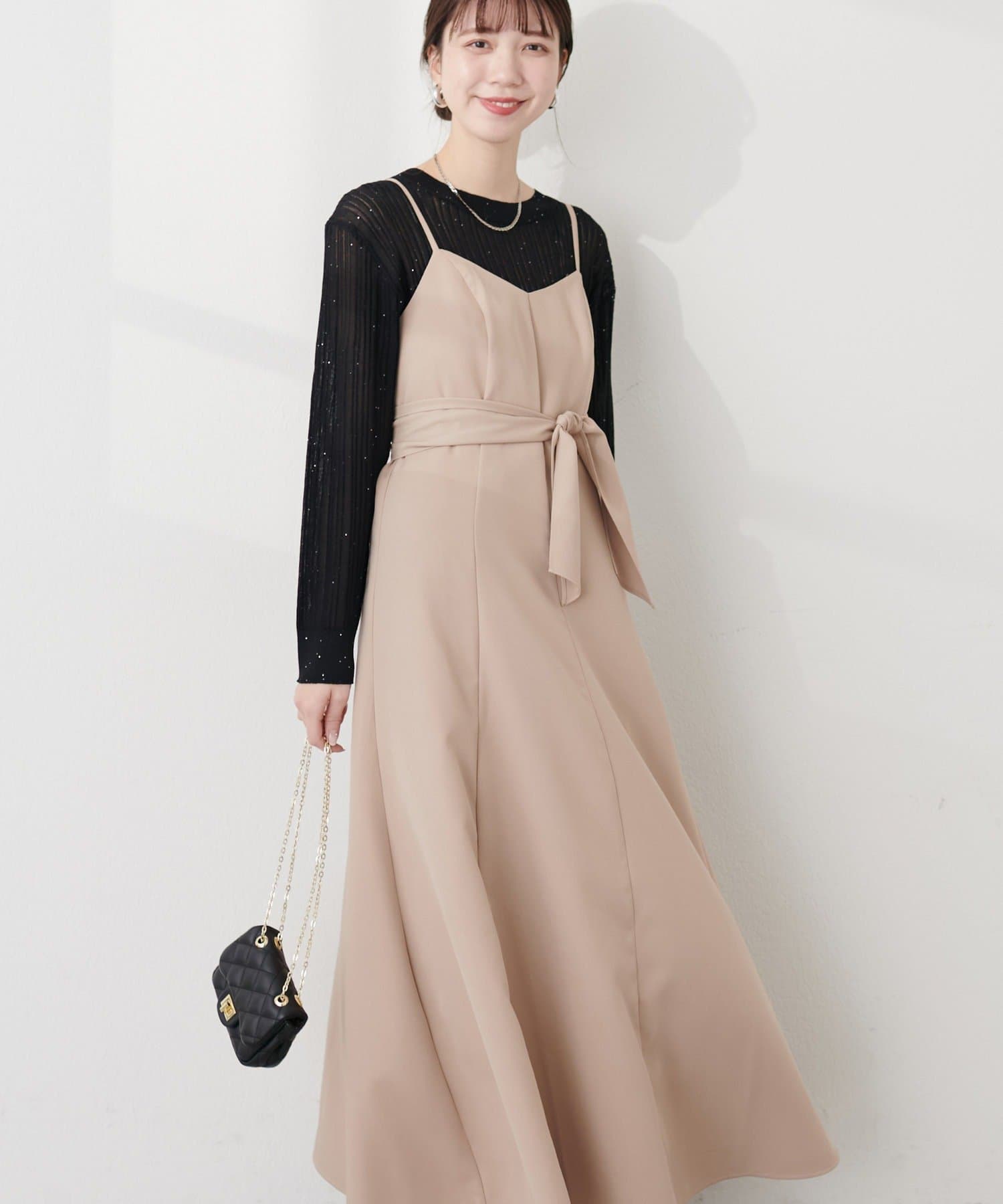 NICE CLAUP / OLIVE des OLIVE OUTLET(ナイスクラップ  / オリーブ デ オリーブ アウトレット) 【natural couture】マーメイドバックリボンワンピース