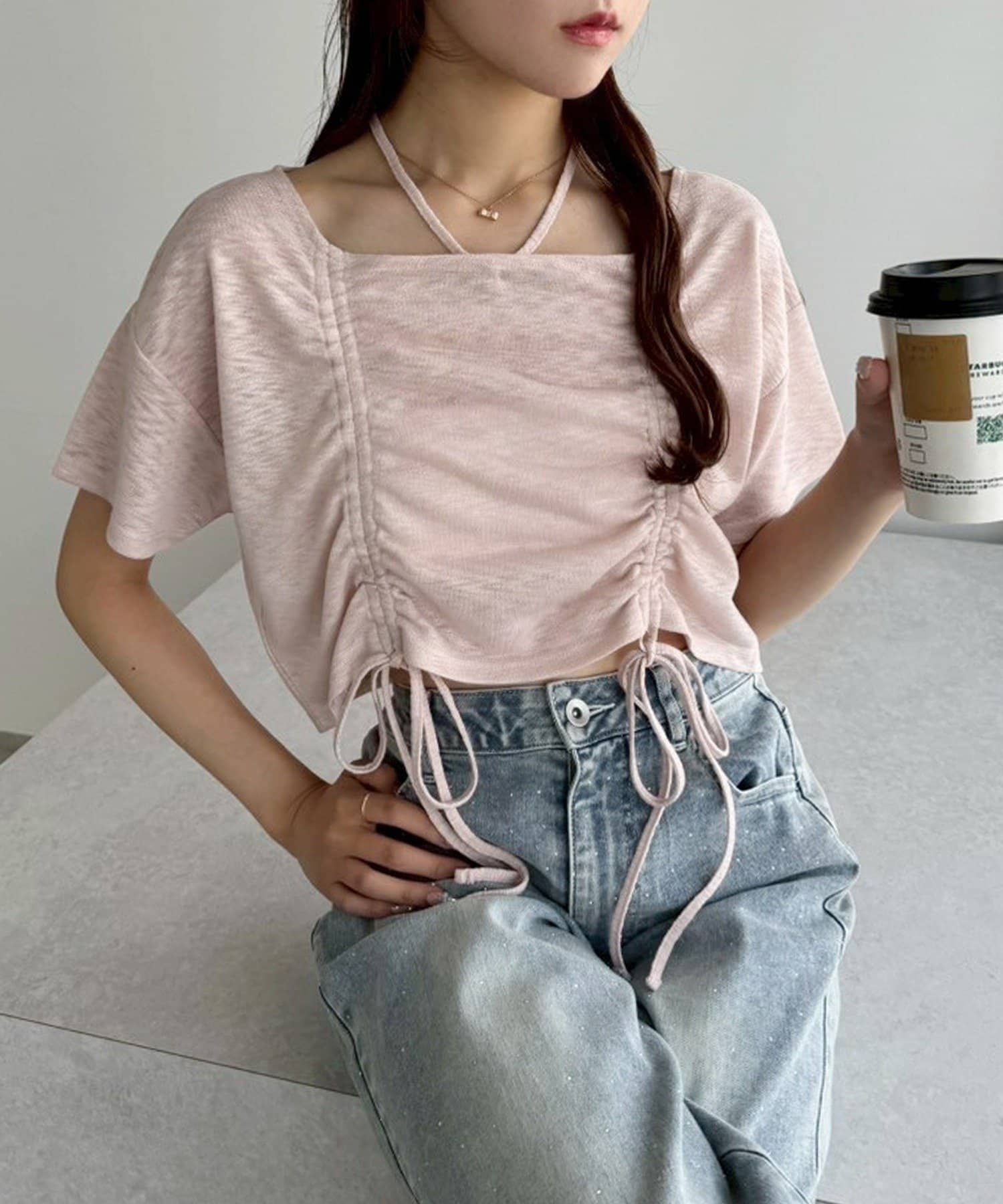 NICE CLAUP / OLIVE des OLIVE OUTLET(ナイスクラップ  / オリーブ デ オリーブ アウトレット) 【one after another】ドロストトップス