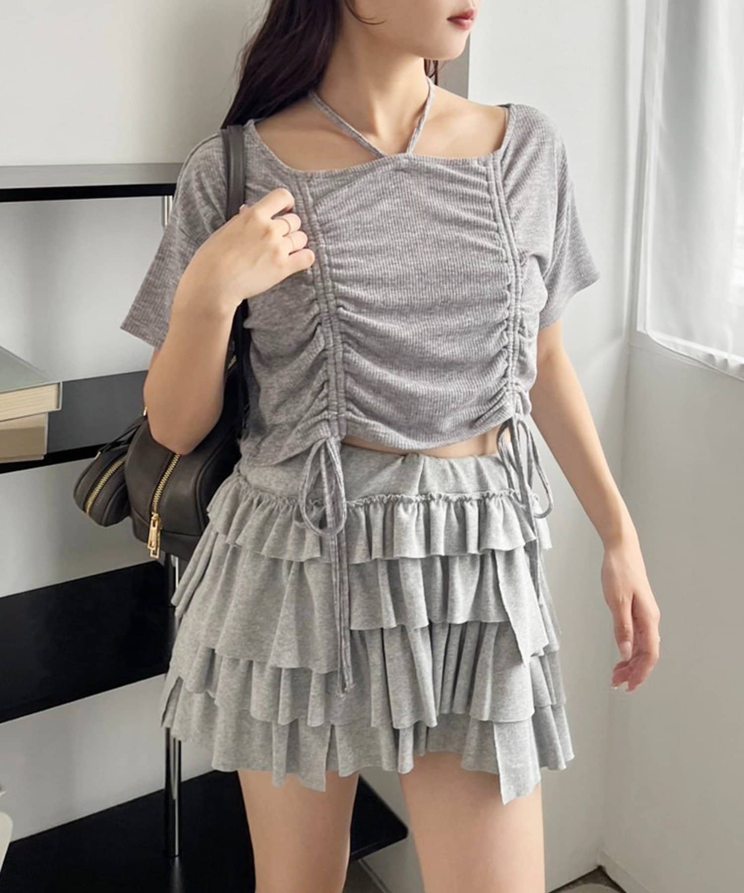 NICE CLAUP / OLIVE des OLIVE OUTLET(ナイスクラップ  / オリーブ デ オリーブ アウトレット) 【one after another】ドロストトップス