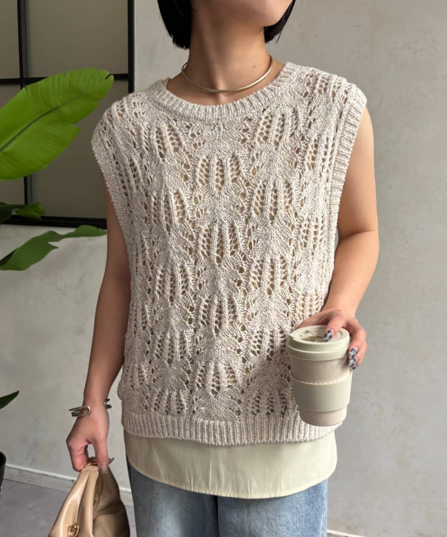 Jena　espace merveilleux(ジェナ　エスパスメルヴェイユ) 裾シアータンクトップ
