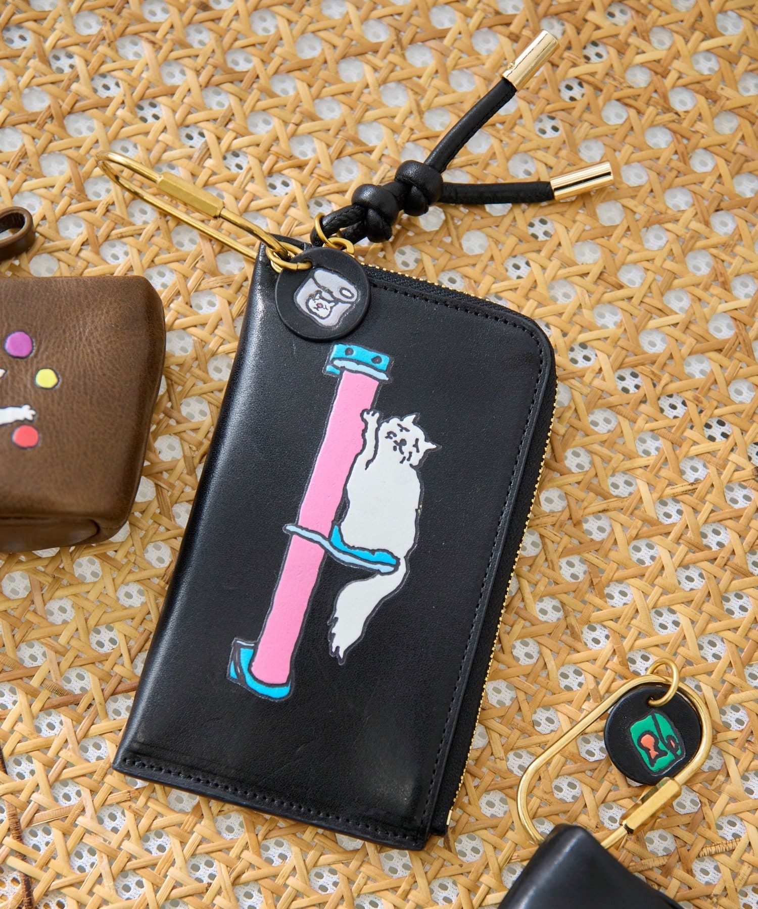 ear PAPILLONNER(イア パピヨネ) 【KEN NAKAYAMA×ear】コラボフラグメントケース/折り財布《本革》