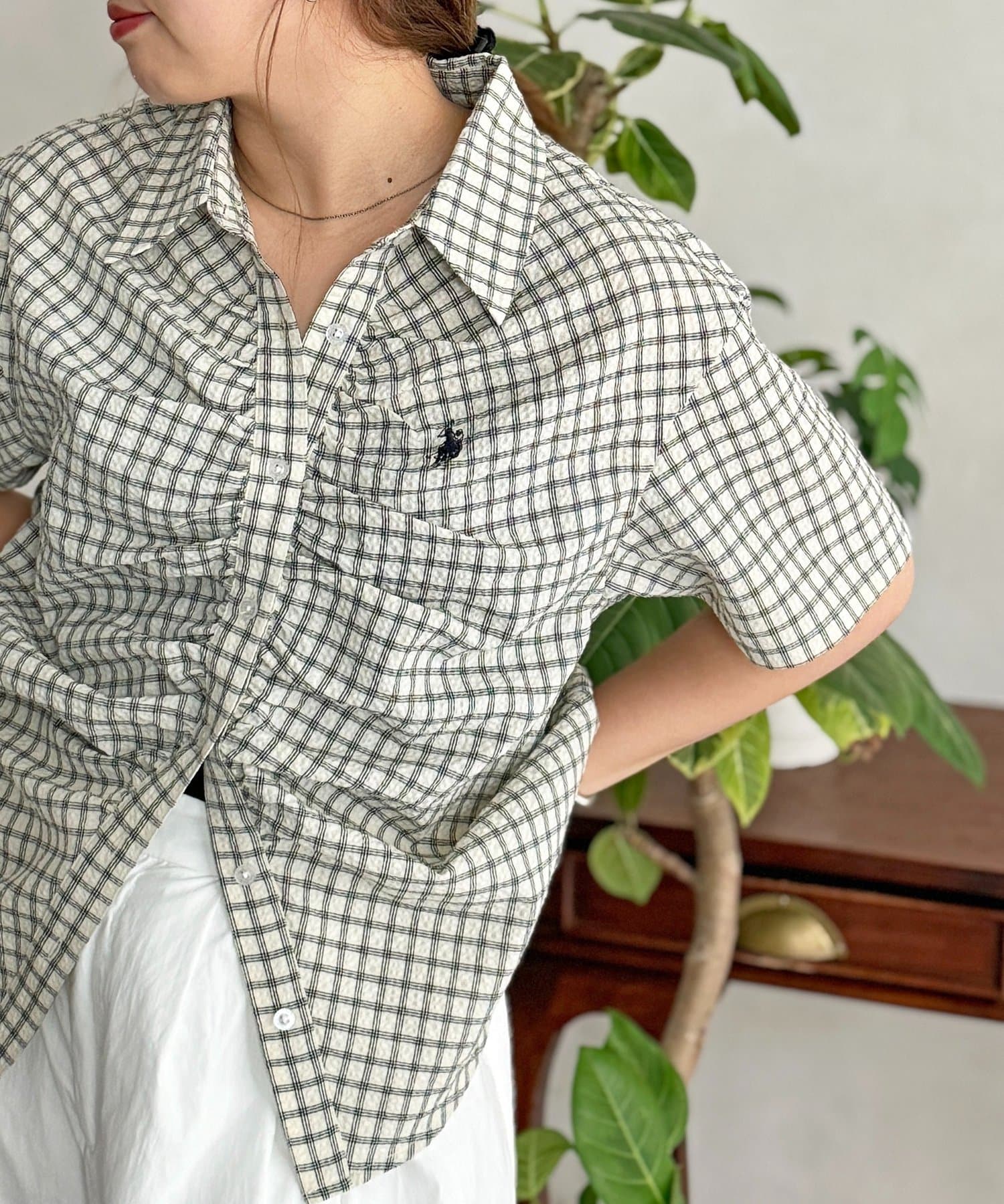 CPCM(シーピーシーエム) 【U.S. POLO ASSN.】シャーリング半袖シャツ