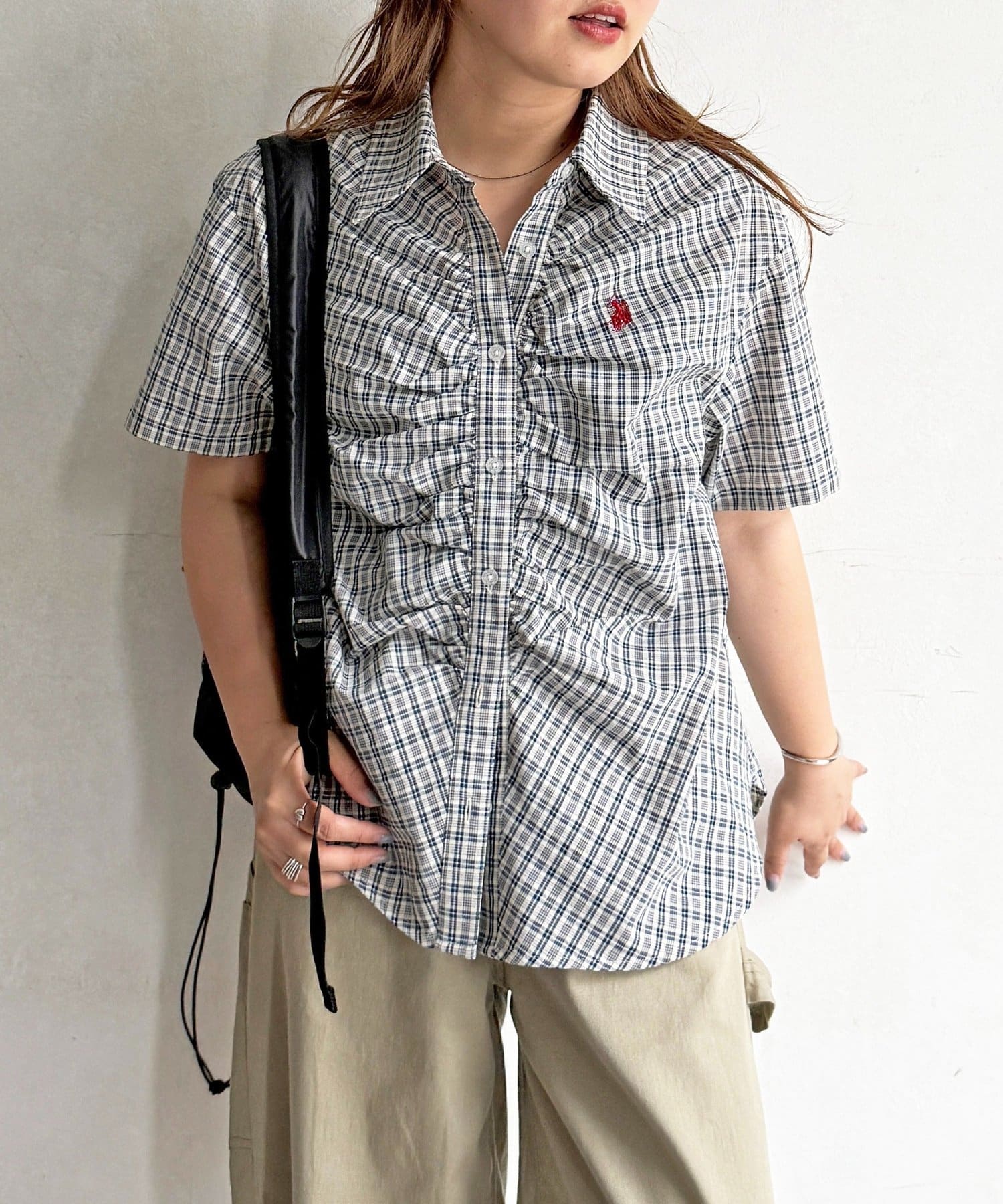 CPCM(シーピーシーエム) 【U.S. POLO ASSN.】シャーリング半袖シャツ