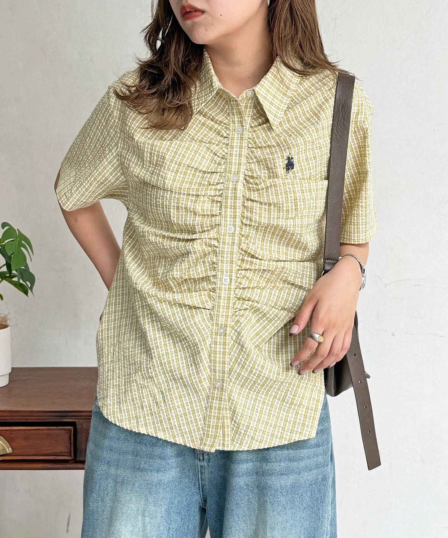 CPCM(シーピーシーエム) 【U.S. POLO ASSN.】シャーリング半袖シャツ