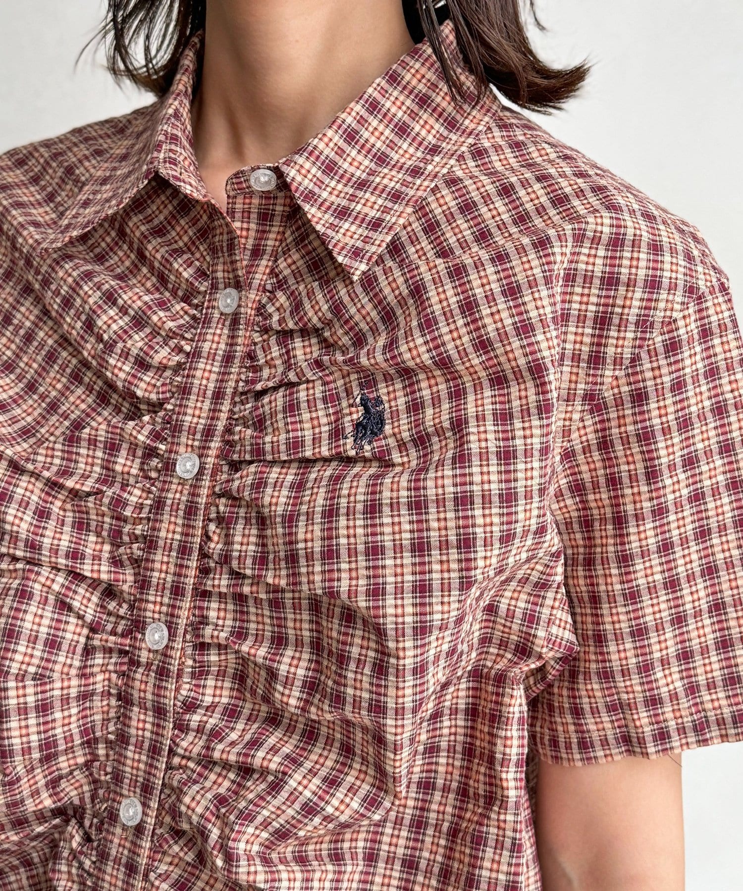 CPCM(シーピーシーエム) 【U.S. POLO ASSN.】シャーリング半袖シャツ