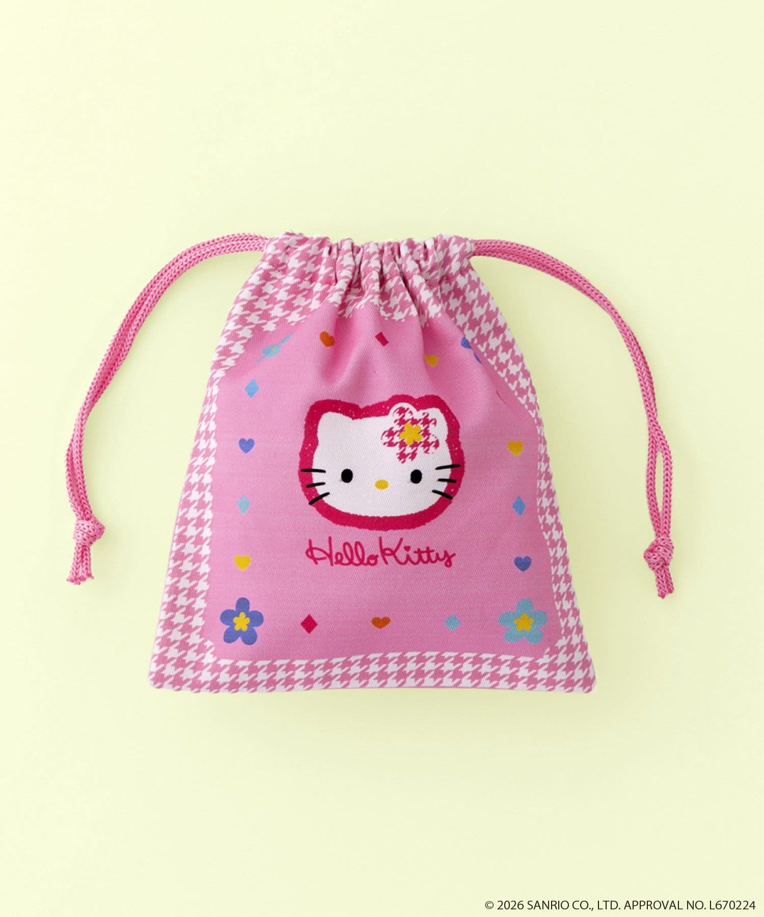 3COINS(スリーコインズ) 巾着ポーチ／HELLO KITTY