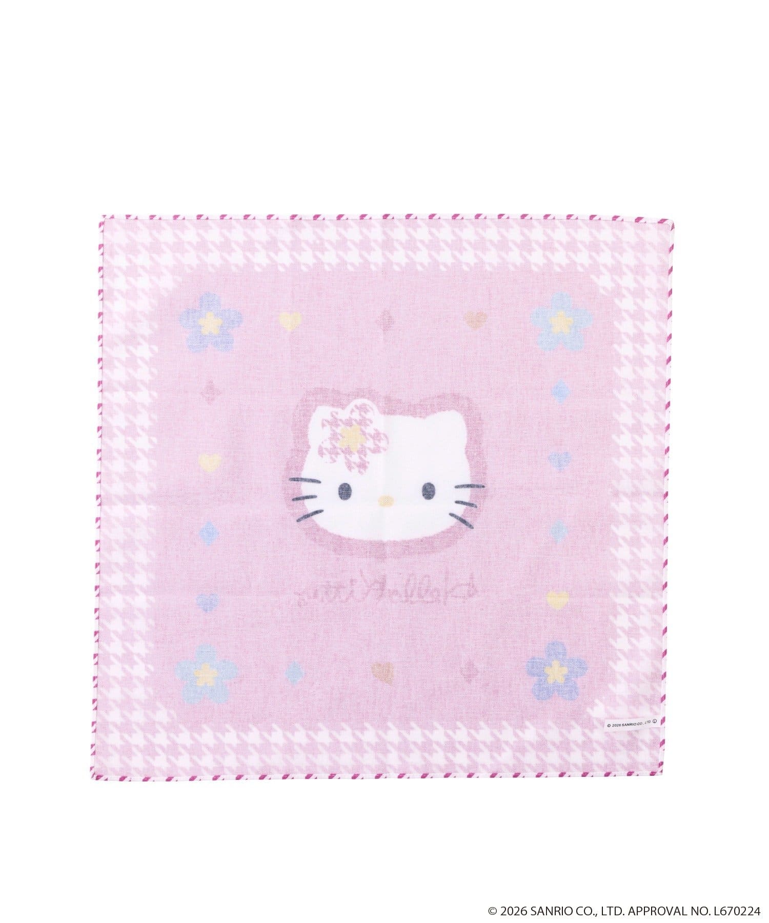 3COINS(スリーコインズ) ハンカチ：45×45cm／HELLO KITTY