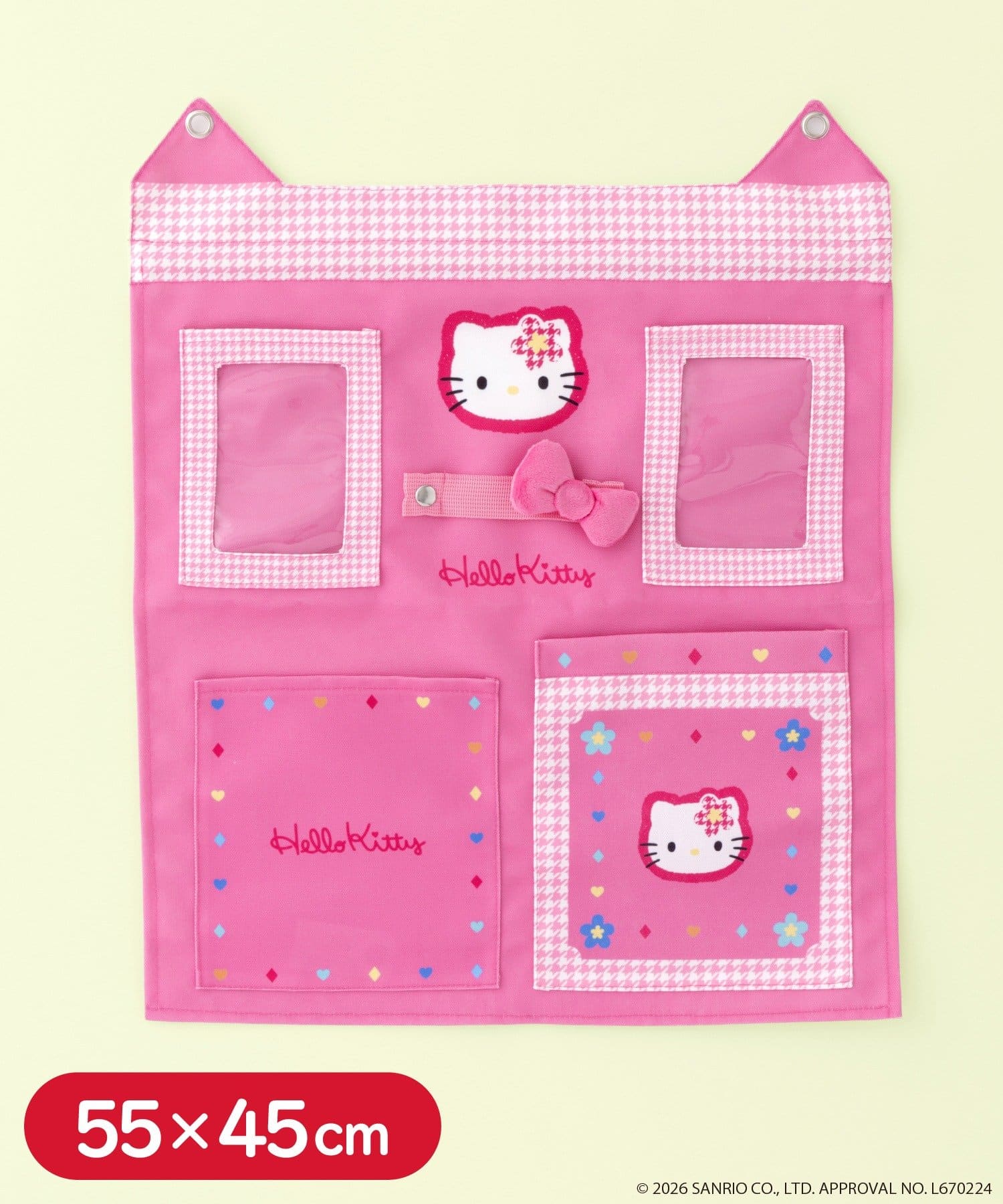 3COINS(スリーコインズ) ビッグウォールポケット：55×45cm／HELLO KITTY
