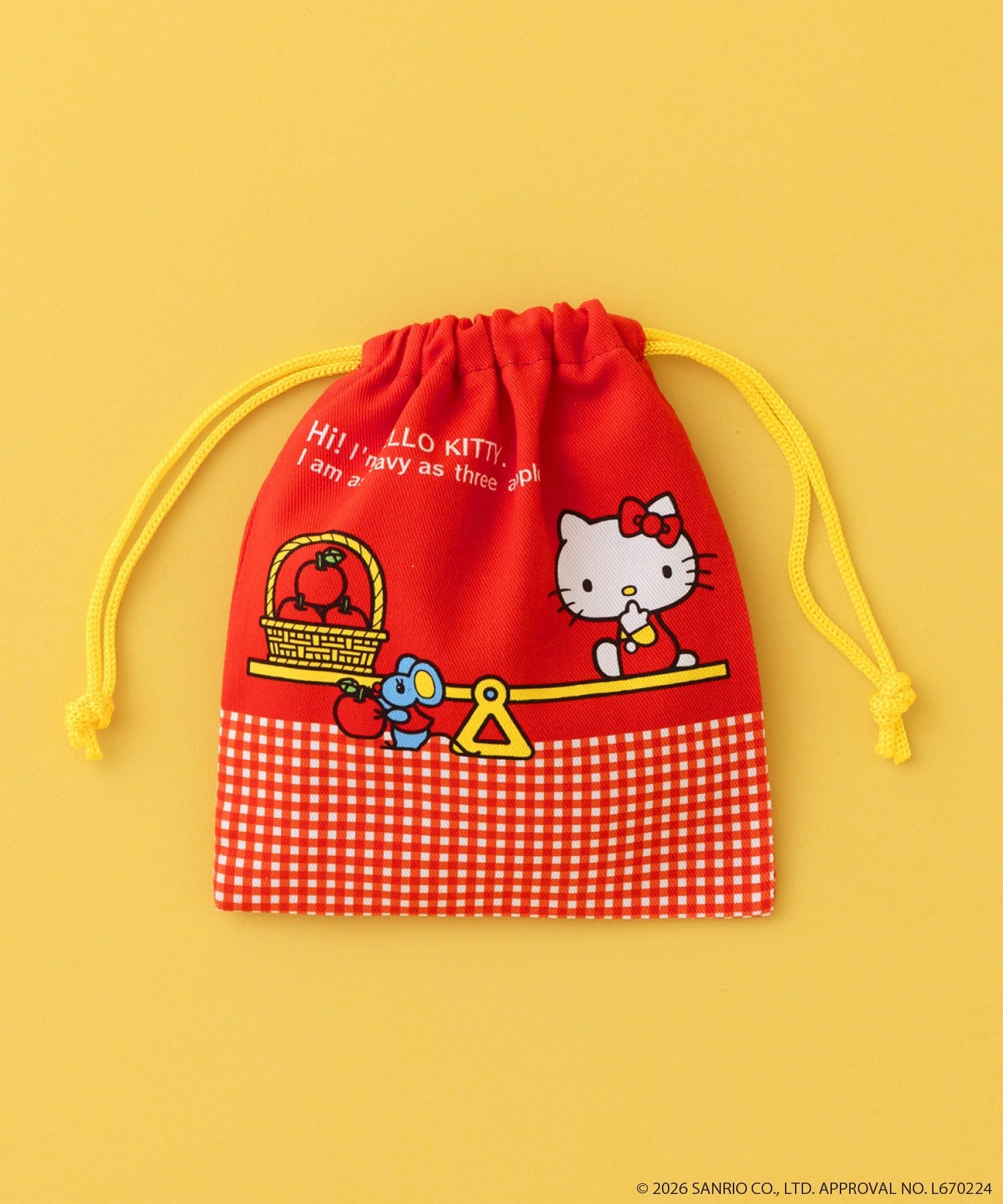 3COINS(スリーコインズ) 巾着ポーチ／HELLO KITTY
