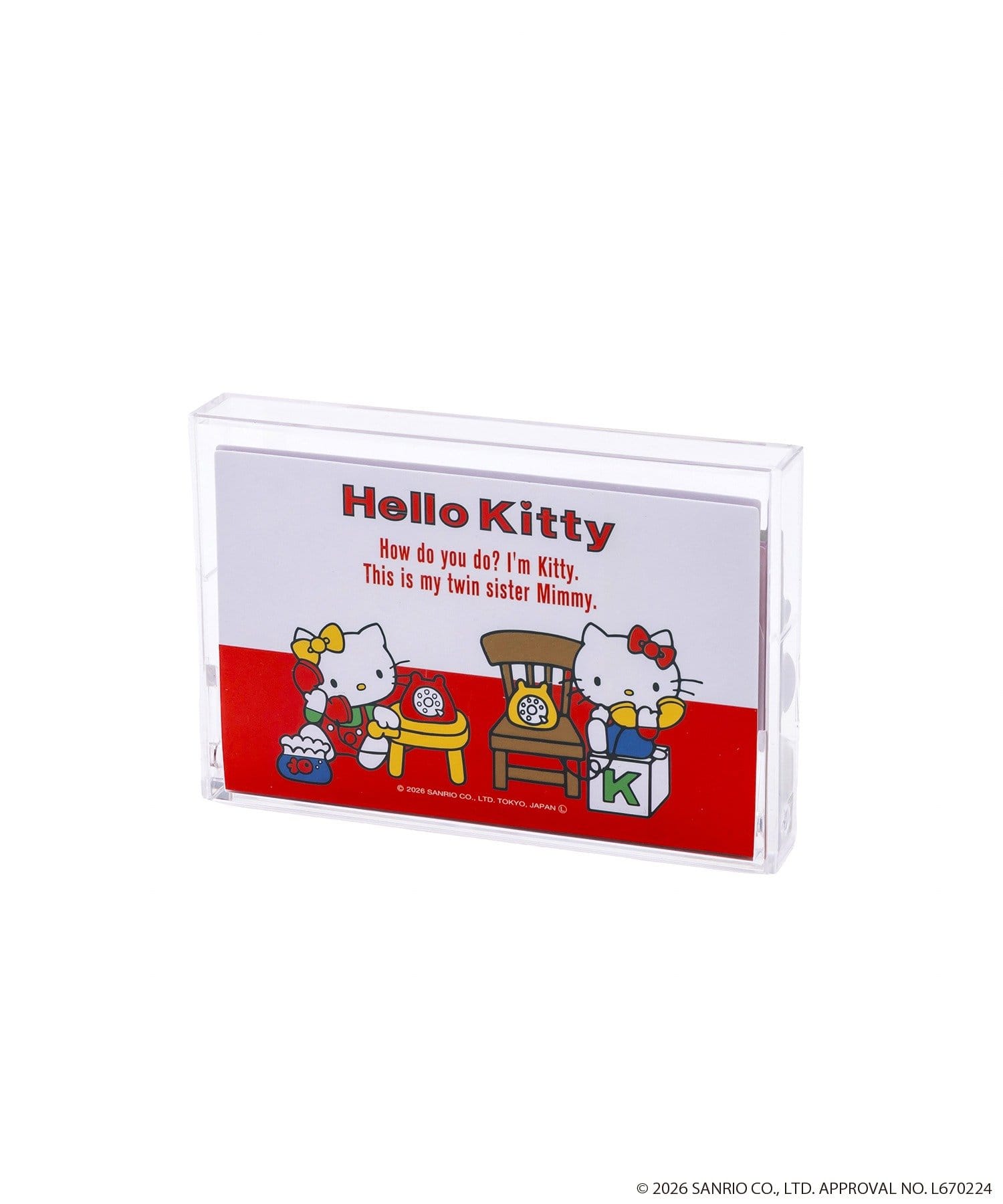 3COINS(スリーコインズ) カセットテープケース付きステッカーセット／HELLO KITTY