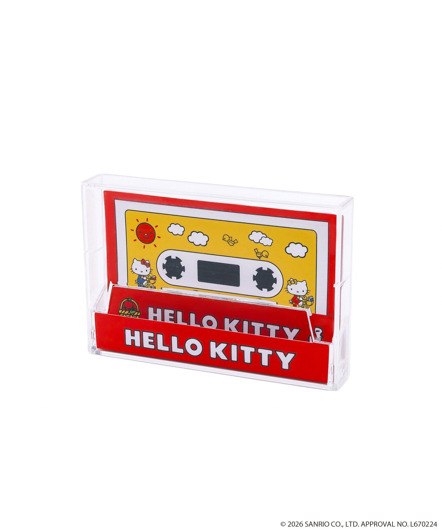 3COINS(スリーコインズ) カセットテープケース付きステッカーセット／HELLO KITTY