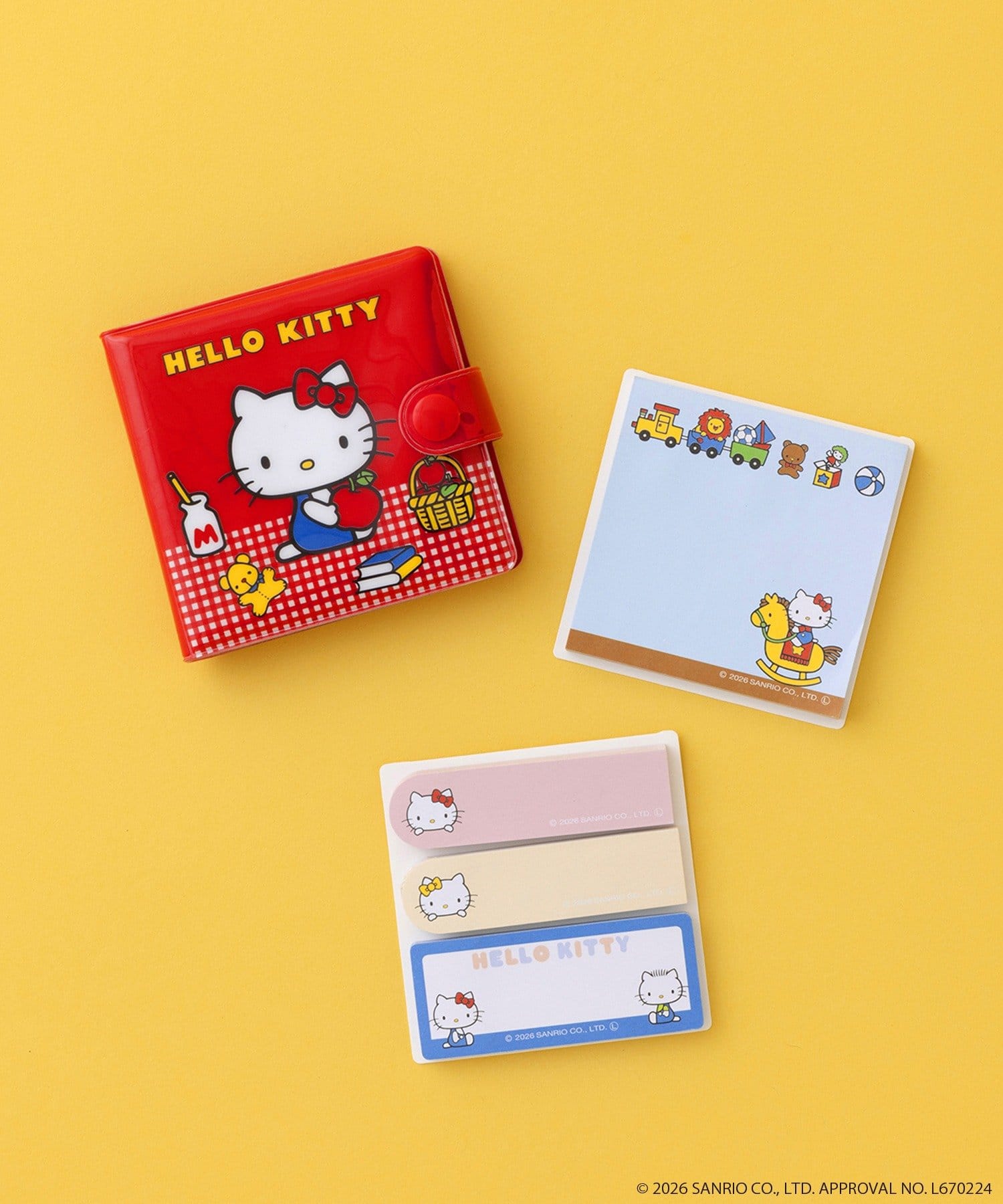 3COINS(スリーコインズ) 財布風付箋セット／HELLO KITTY