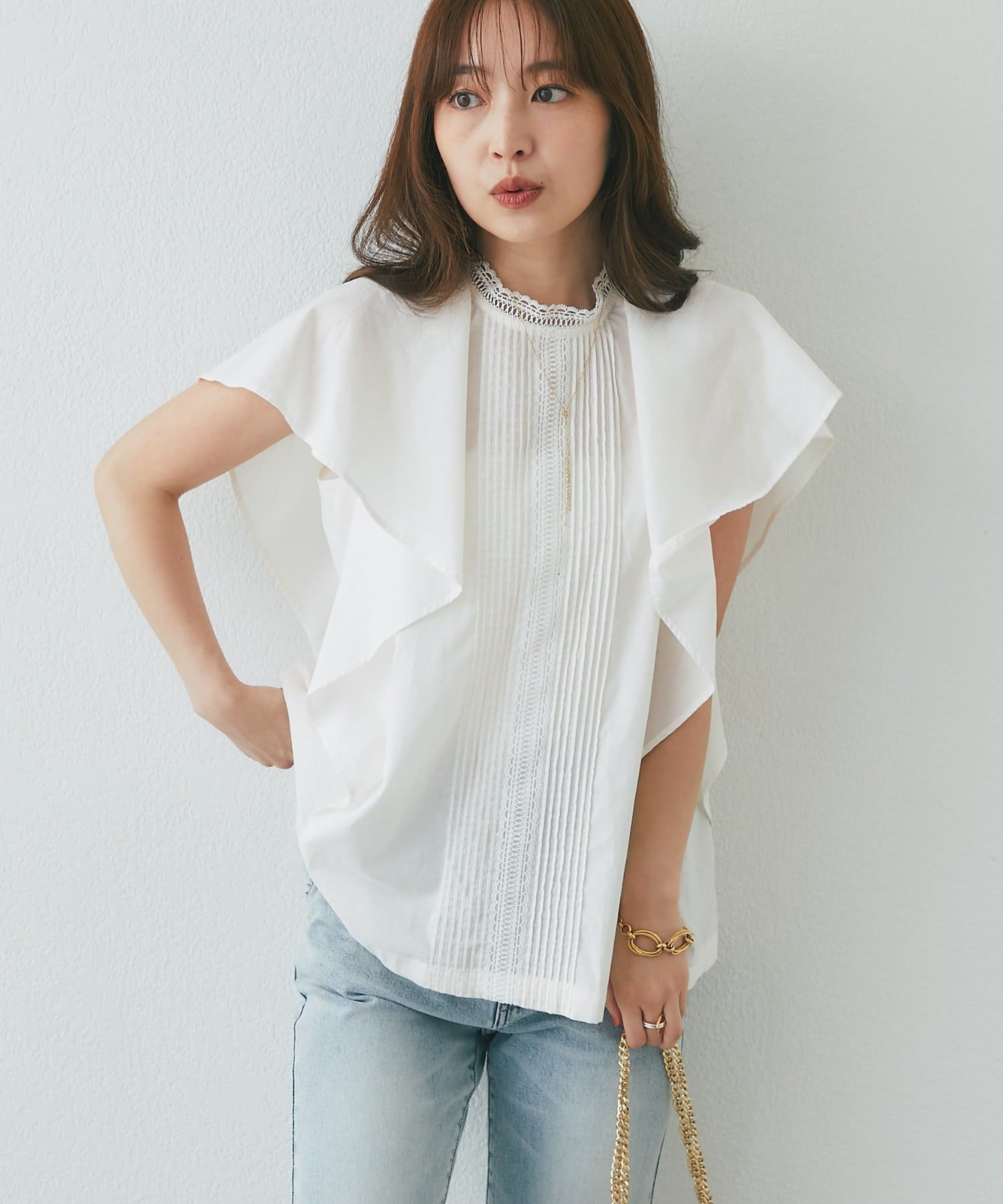 La boutique BonBon(ラブティックボンボン) 【WEB限定】ローンブラウス