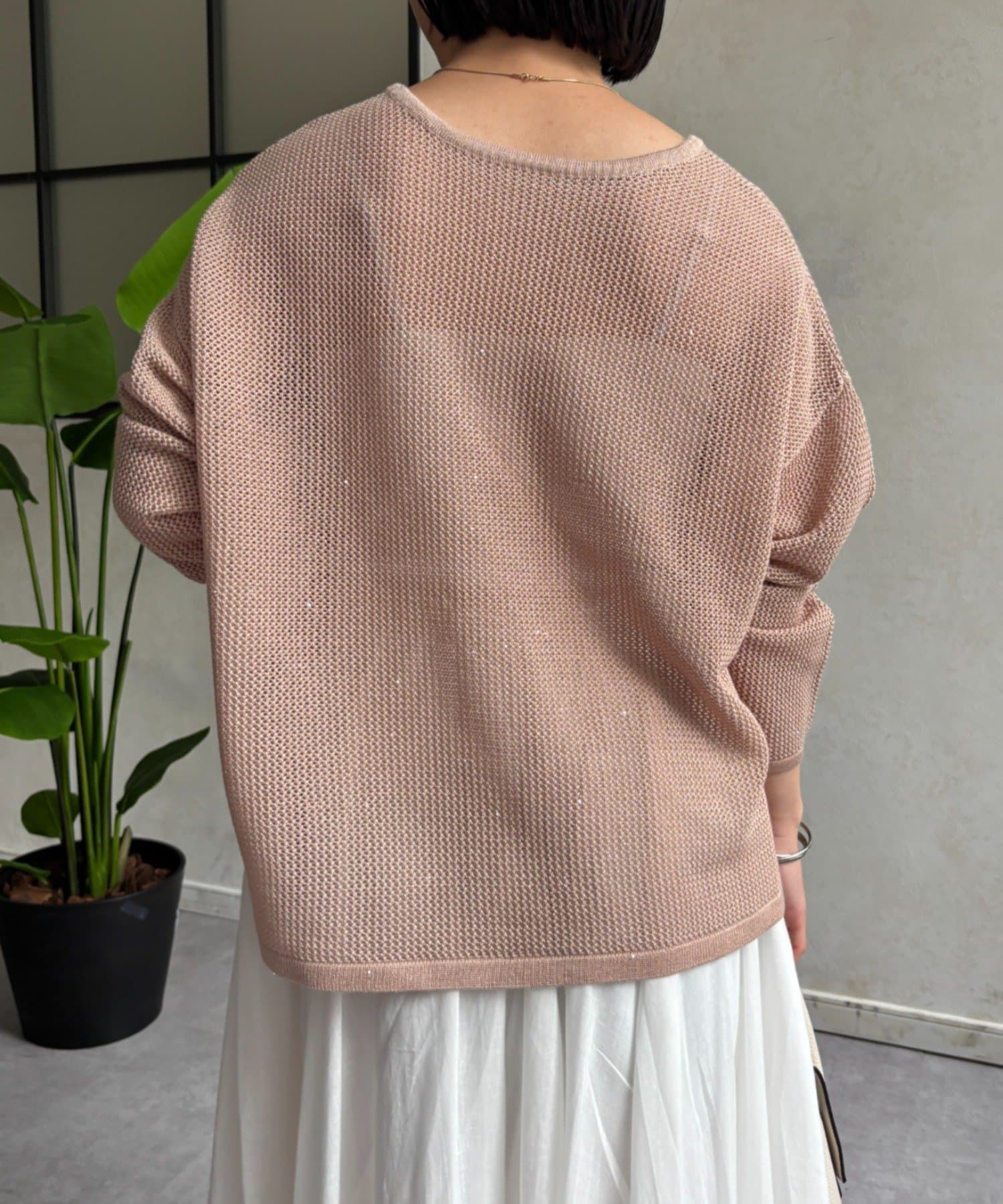 Jena　espace merveilleux(ジェナ　エスパスメルヴェイユ) スパンコールメッシュニット