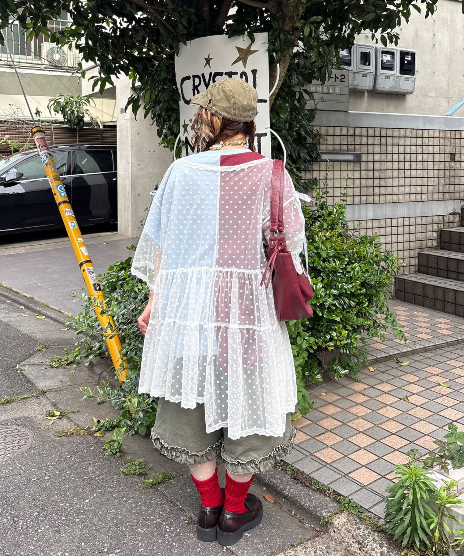 CIAOPANIC(チャオパニック) 【ゆなまる(＠yuna_maruu)企画】ドットチュールリメイクTシャツワンピース
